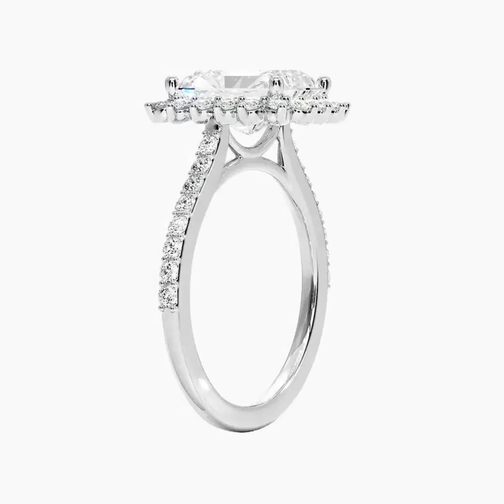 OBSER450 - Soraya Pave Halo Radiant engagement ring setting view 2