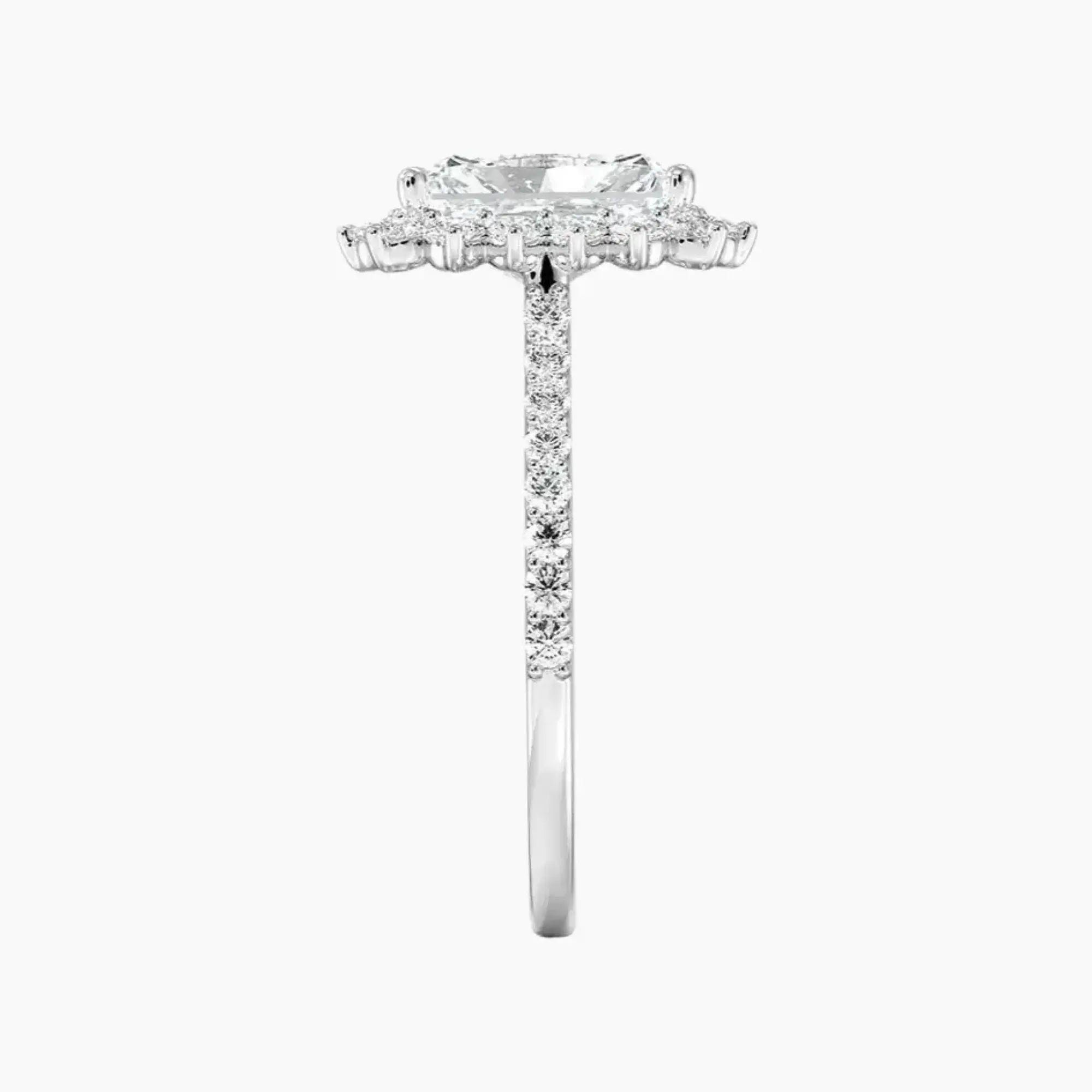 OBSER450 - Soraya Pave Halo Radiant engagement ring setting view 3