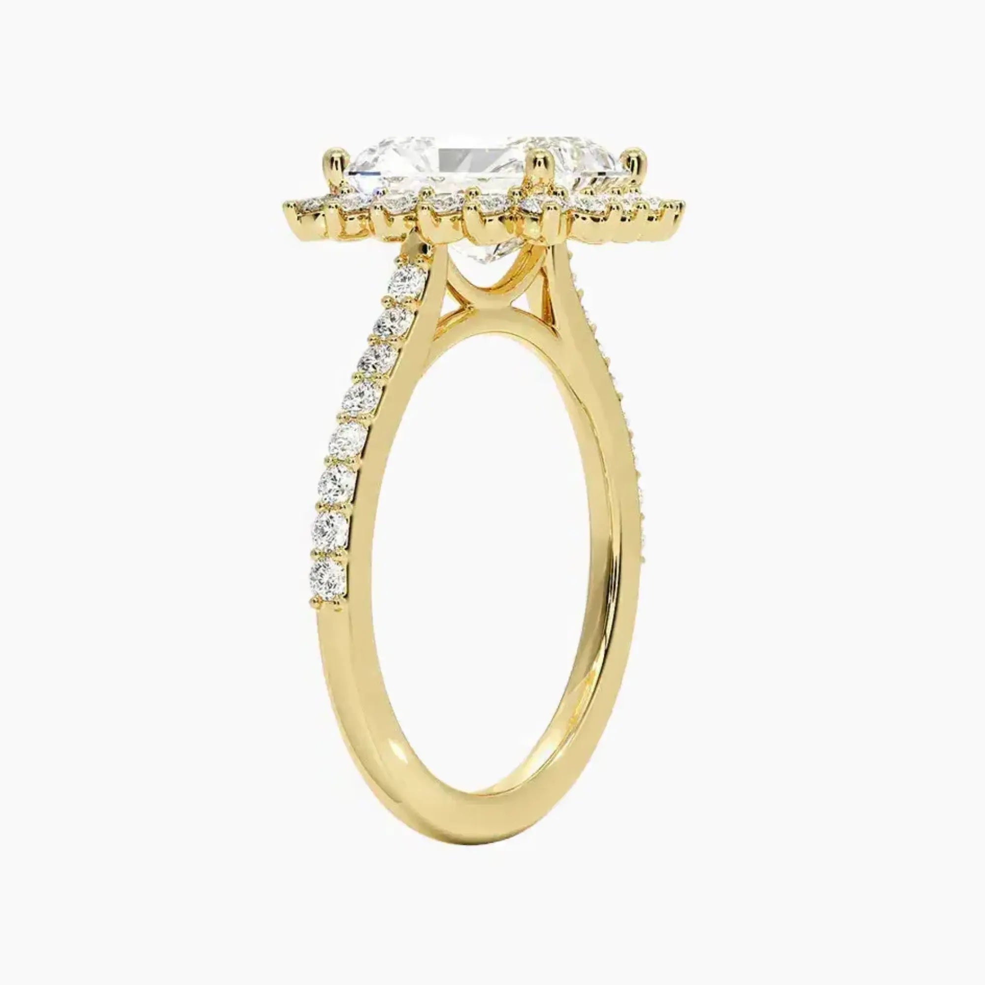 OBSER450 - Soraya Pave Halo Radiant engagement ring setting view 8