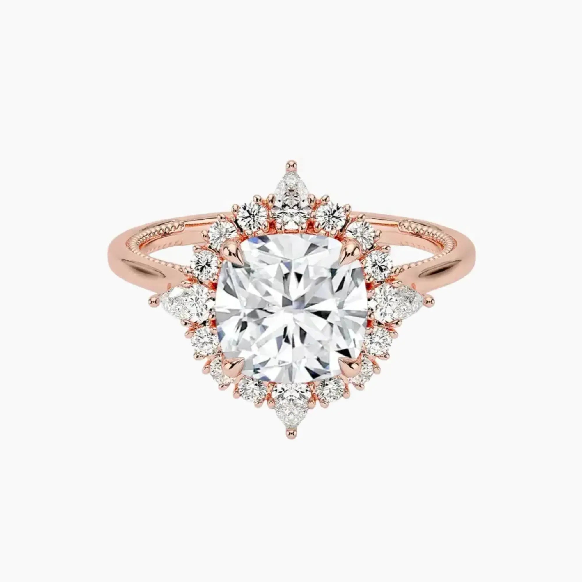 OBSER401 - Elara Halo Cushion engagement ring setting view 4