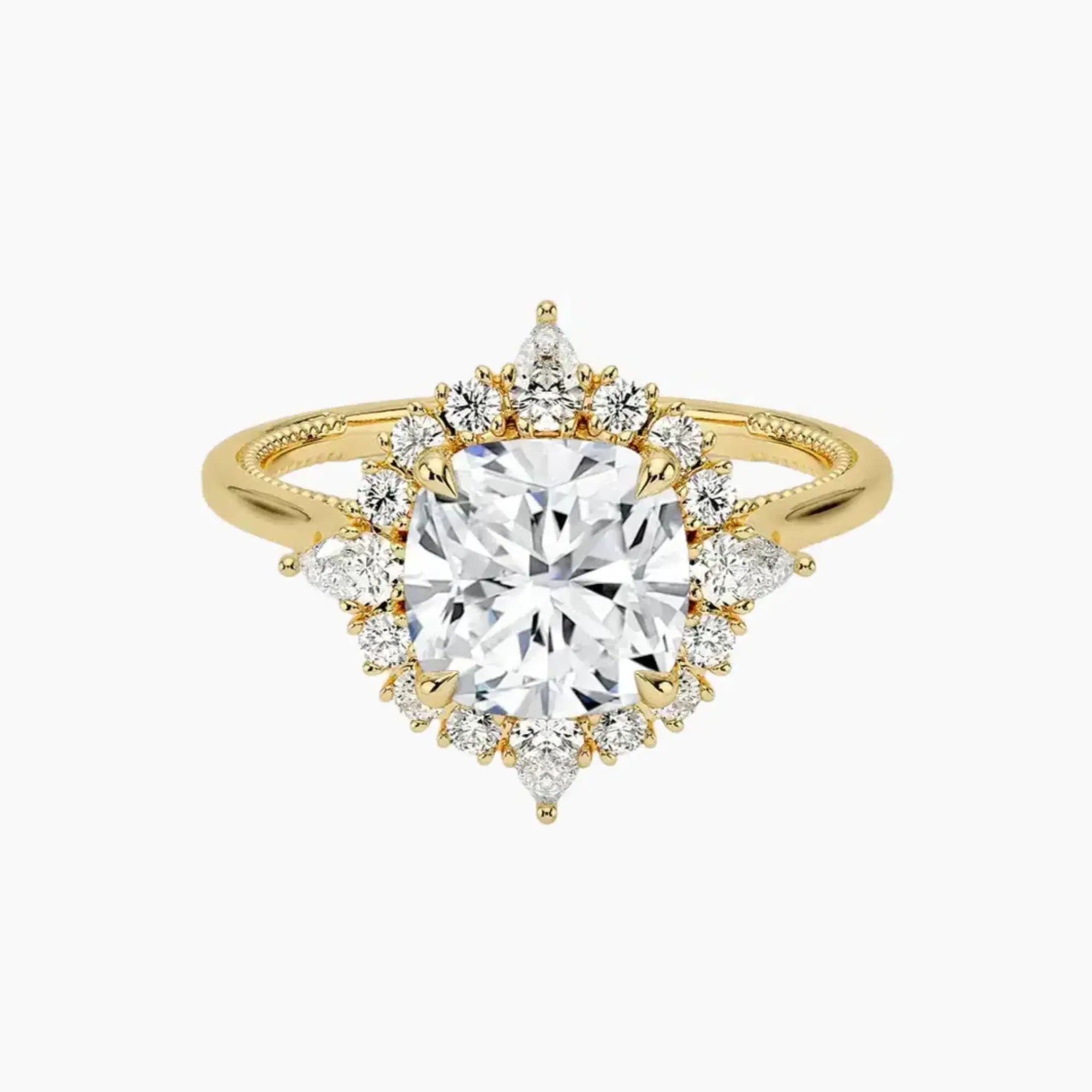 OBSER401 - Elara Halo Cushion engagement ring setting view 7