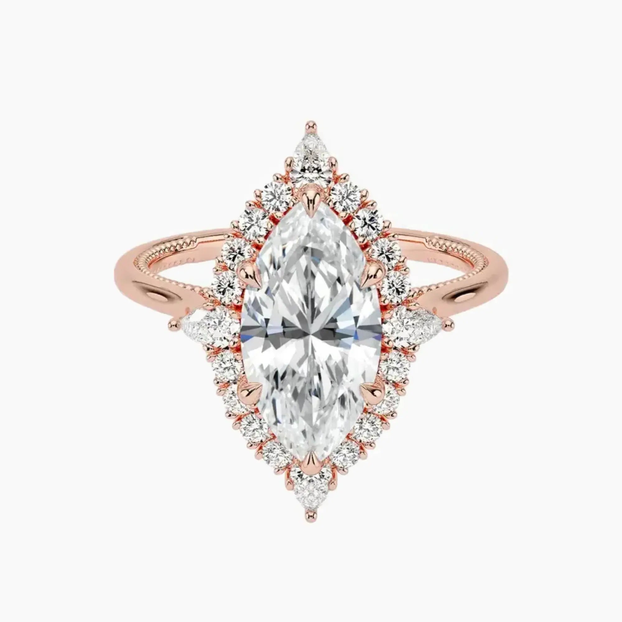 OBSER161 - Elara Halo Marquise engagement ring setting view 4