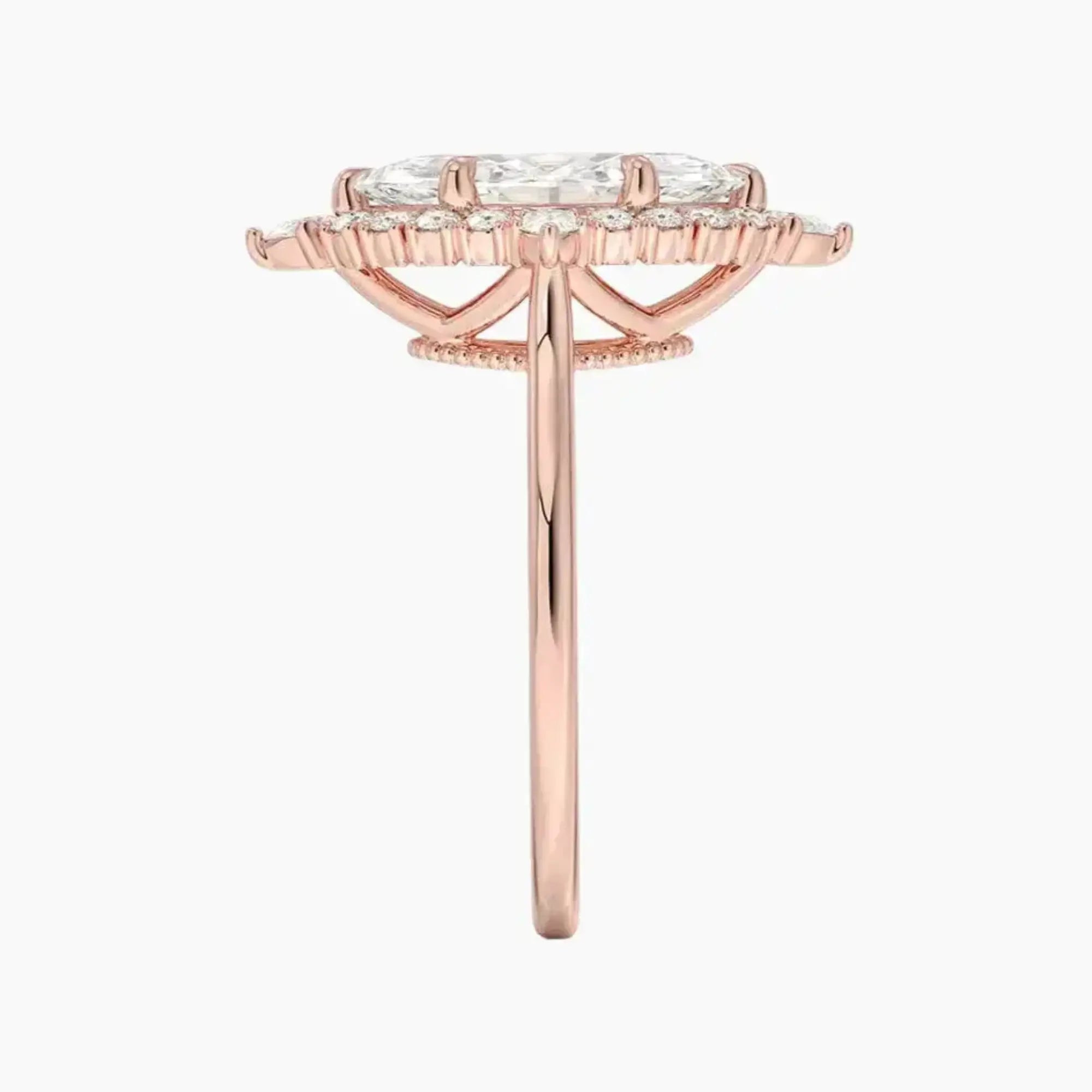 OBSER161 - Elara Halo Marquise engagement ring setting view 6