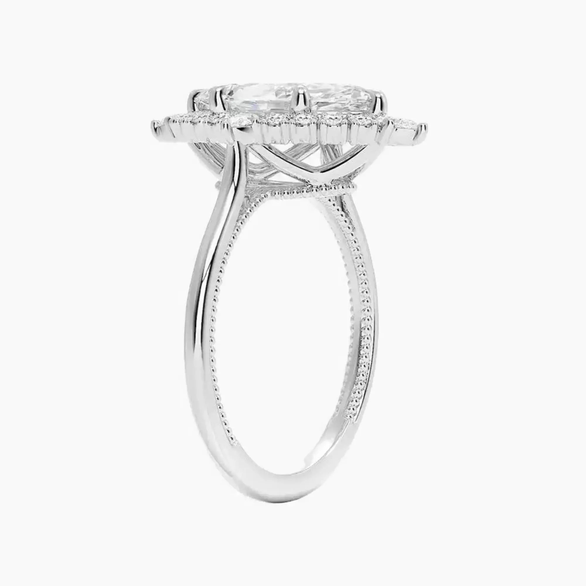 OBSER161 - Elara Halo Marquise engagement ring setting view 2