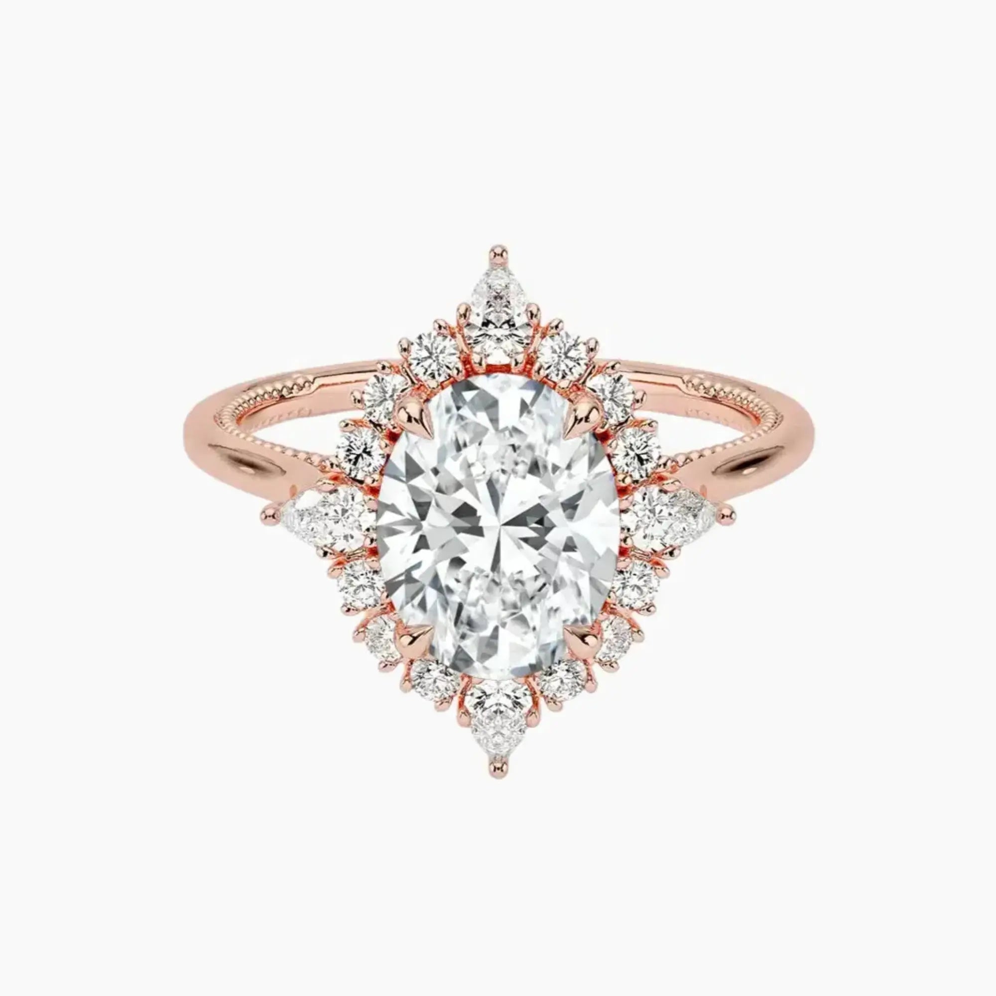 OBSER402 - Elara Halo Oval engagement ring setting view 4