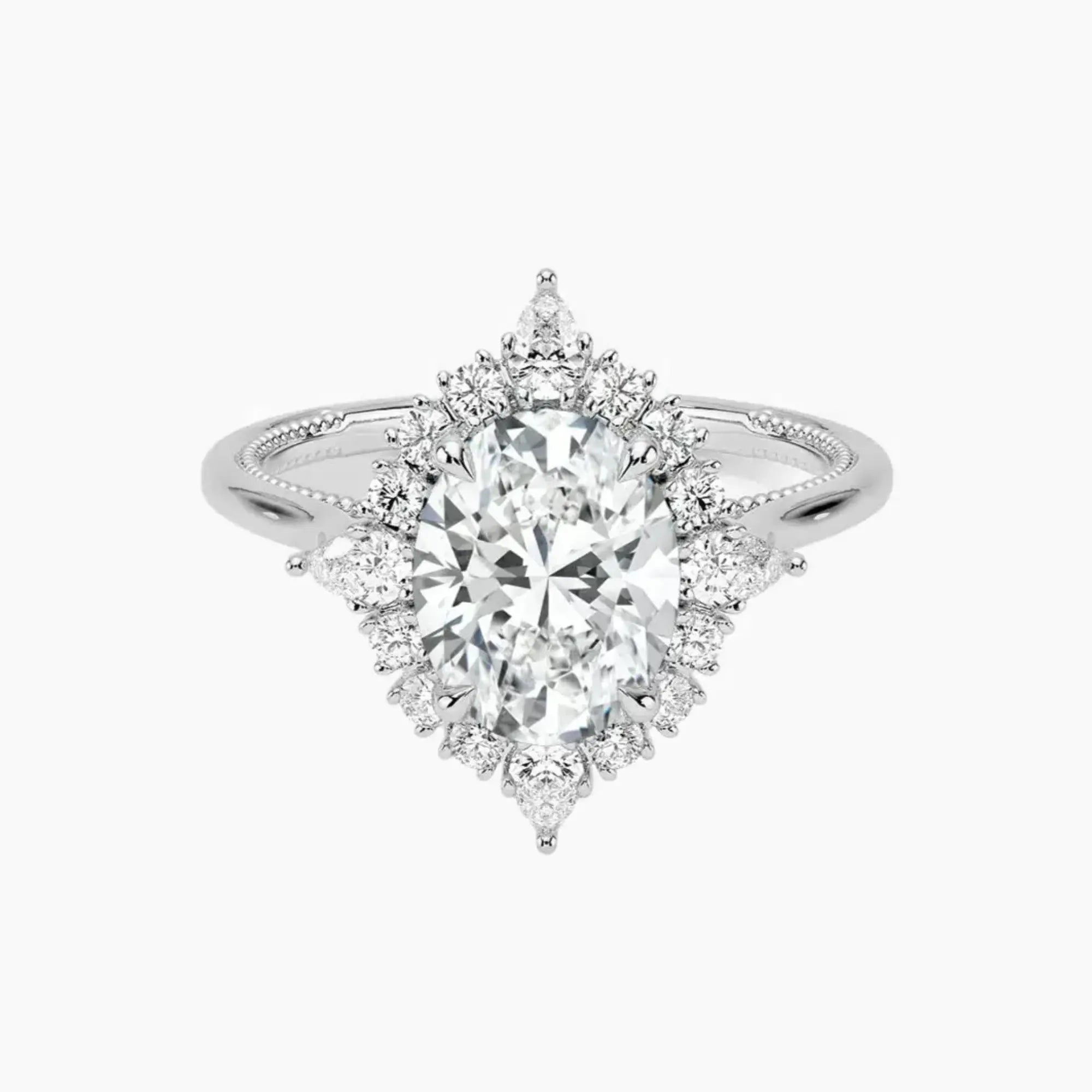 OBSER402 - Elara Halo Oval engagement ring setting view 1