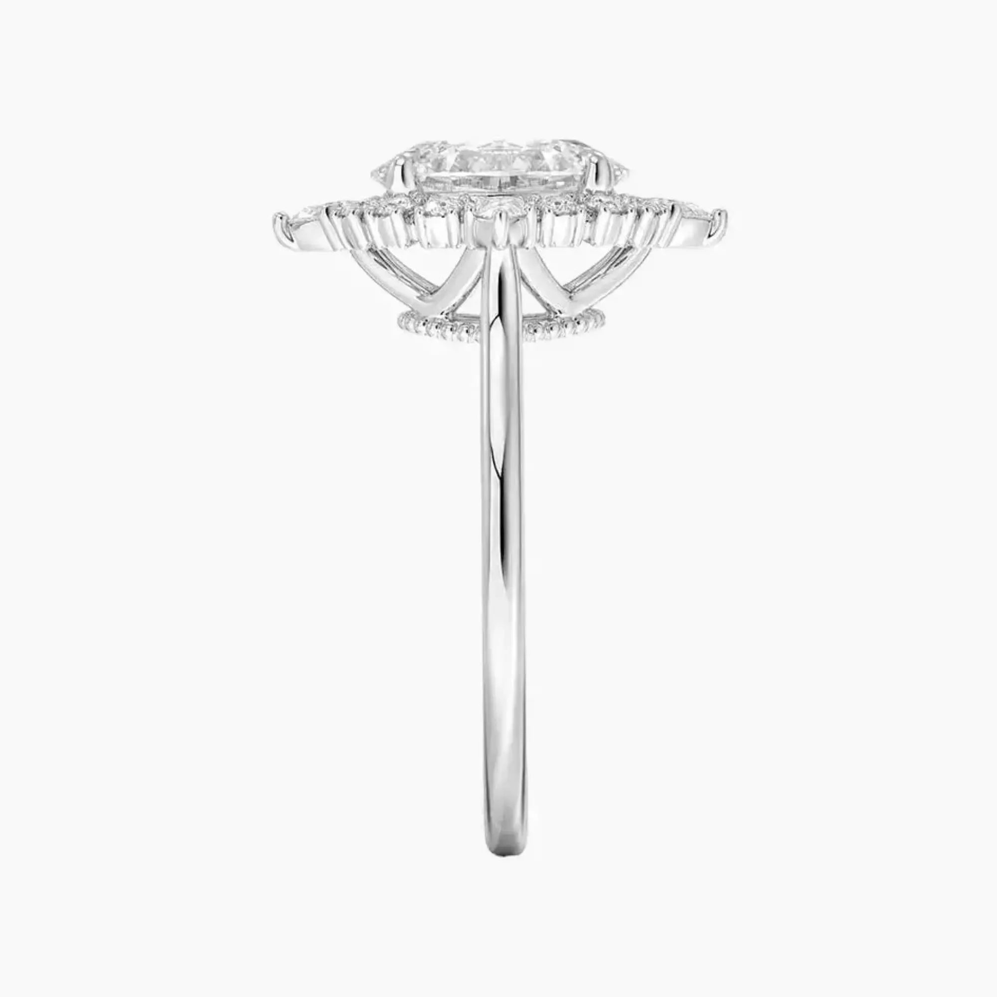 OBSER402 - Elara Halo Oval engagement ring setting view 3