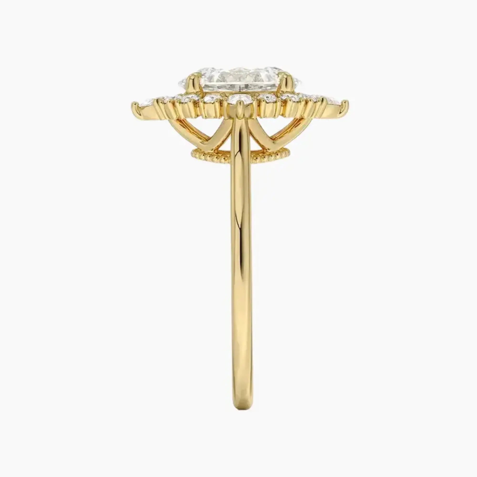 OBSER402 - Elara Halo Oval engagement ring setting view 9