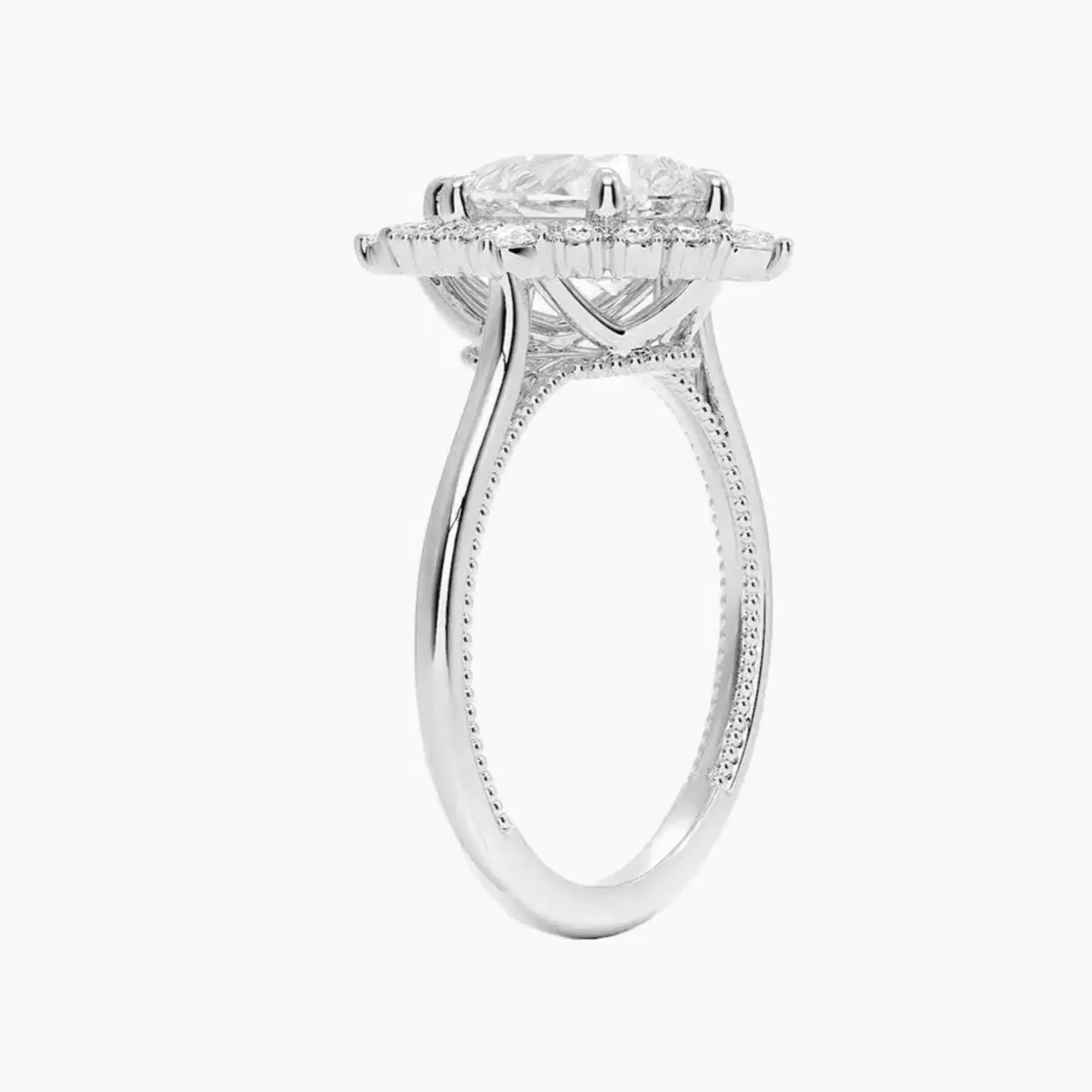 OBSER400 - Elara Halo Pear engagement ring setting view 2