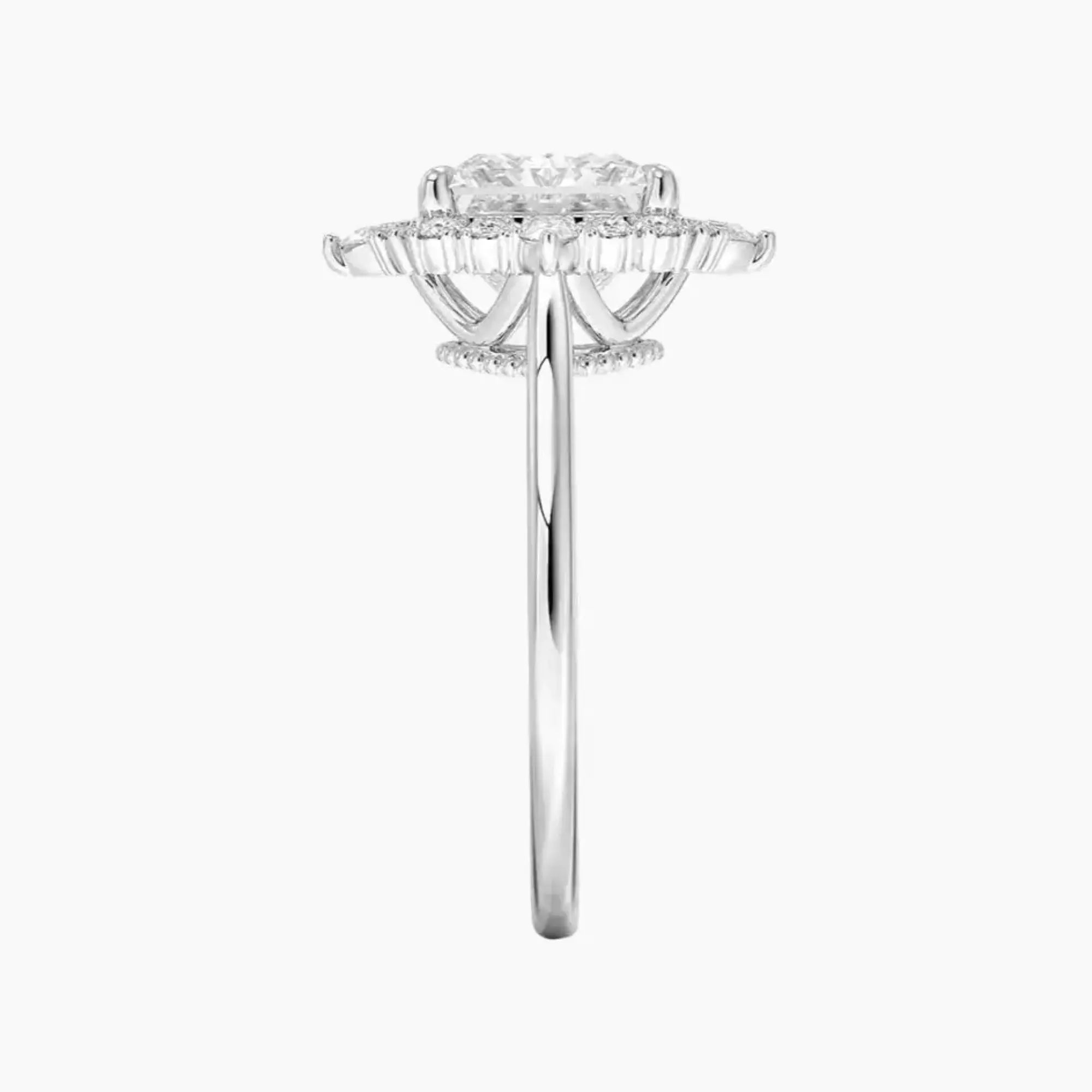 OBSER399 - Elara Halo Princess engagement ring setting view 3