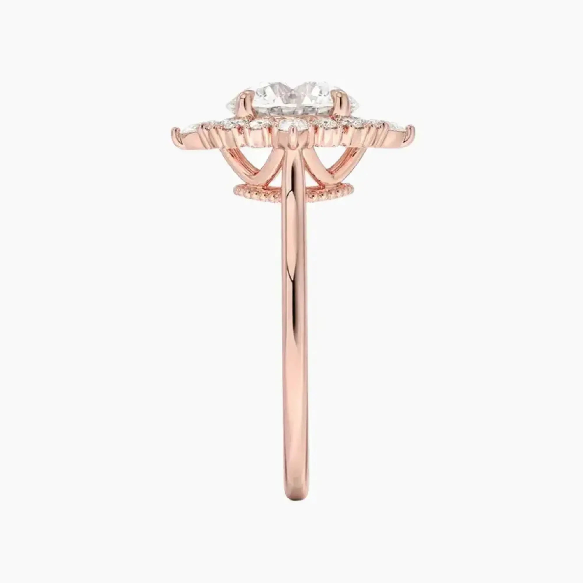 OBSER403 - Elara Halo Round engagement ring setting view 6