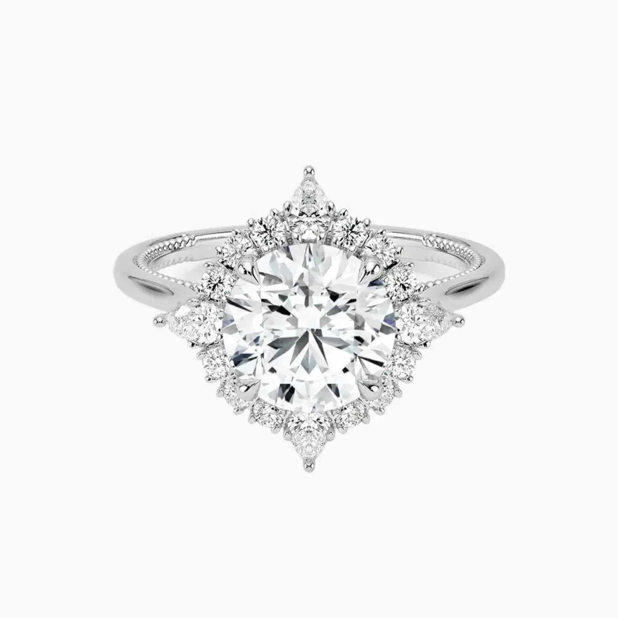 OBSER403 - Elara Halo Round engagement ring setting view 1