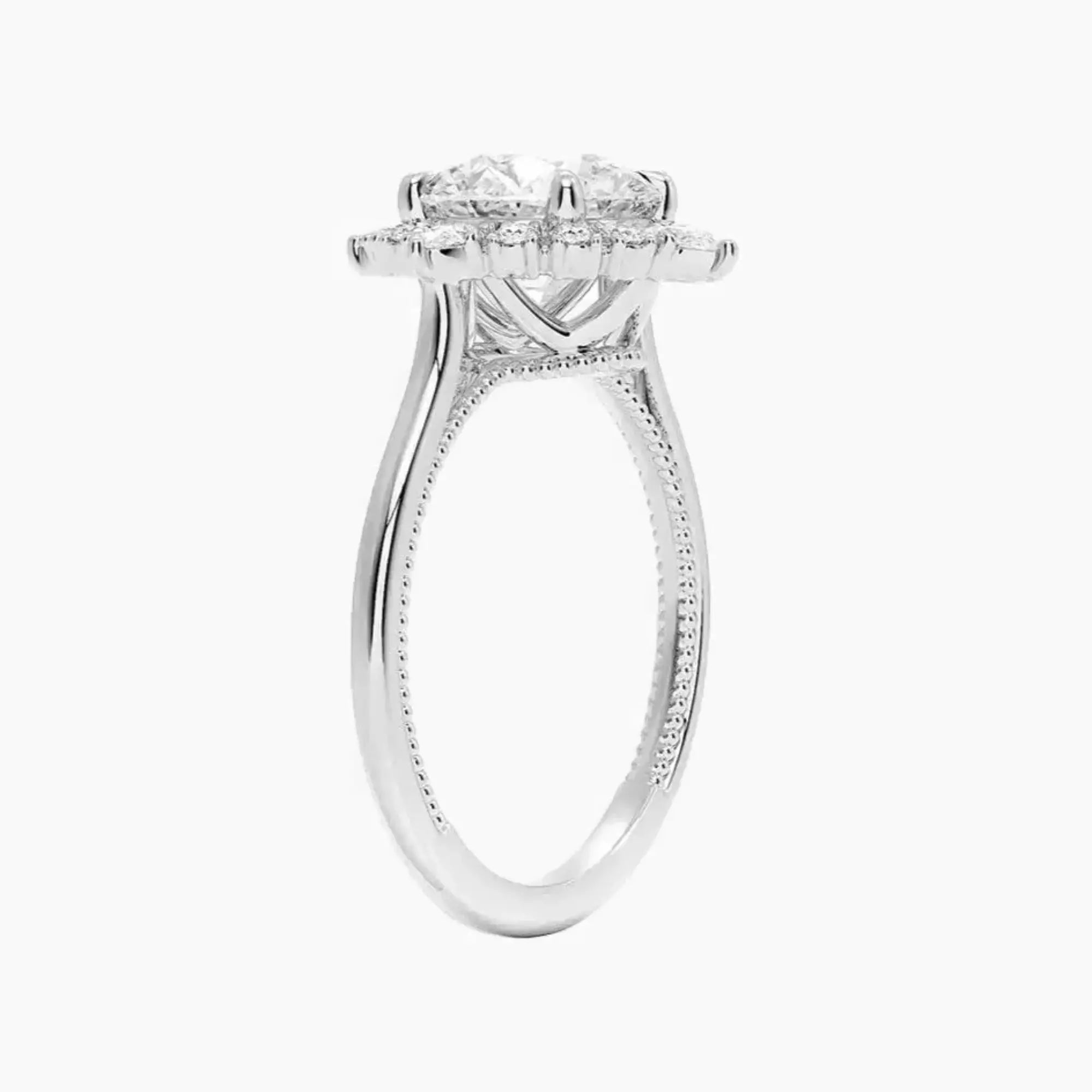 OBSER403 - Elara Halo Round engagement ring setting view 2