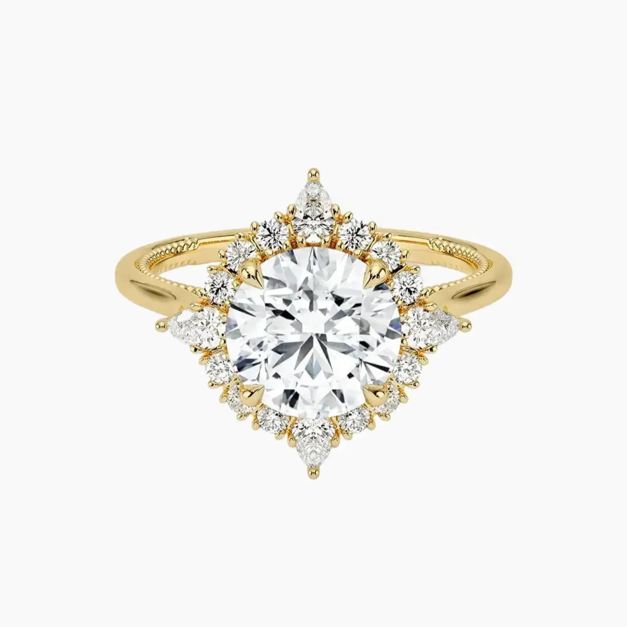 OBSER403 - Elara Halo Round engagement ring setting view 7