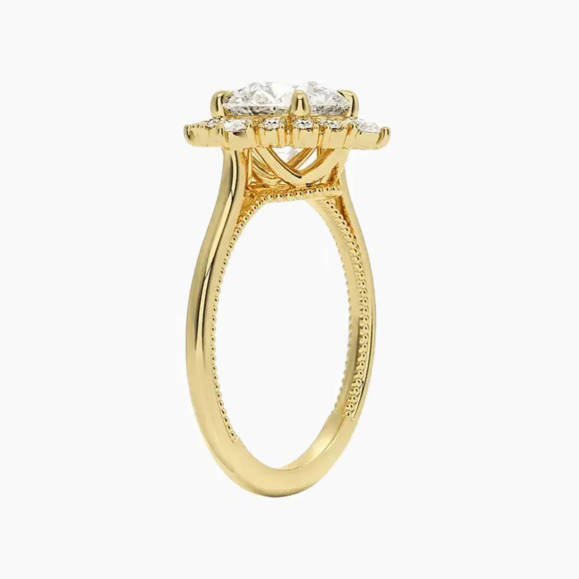OBSER403 - Elara Halo Round engagement ring setting view 8