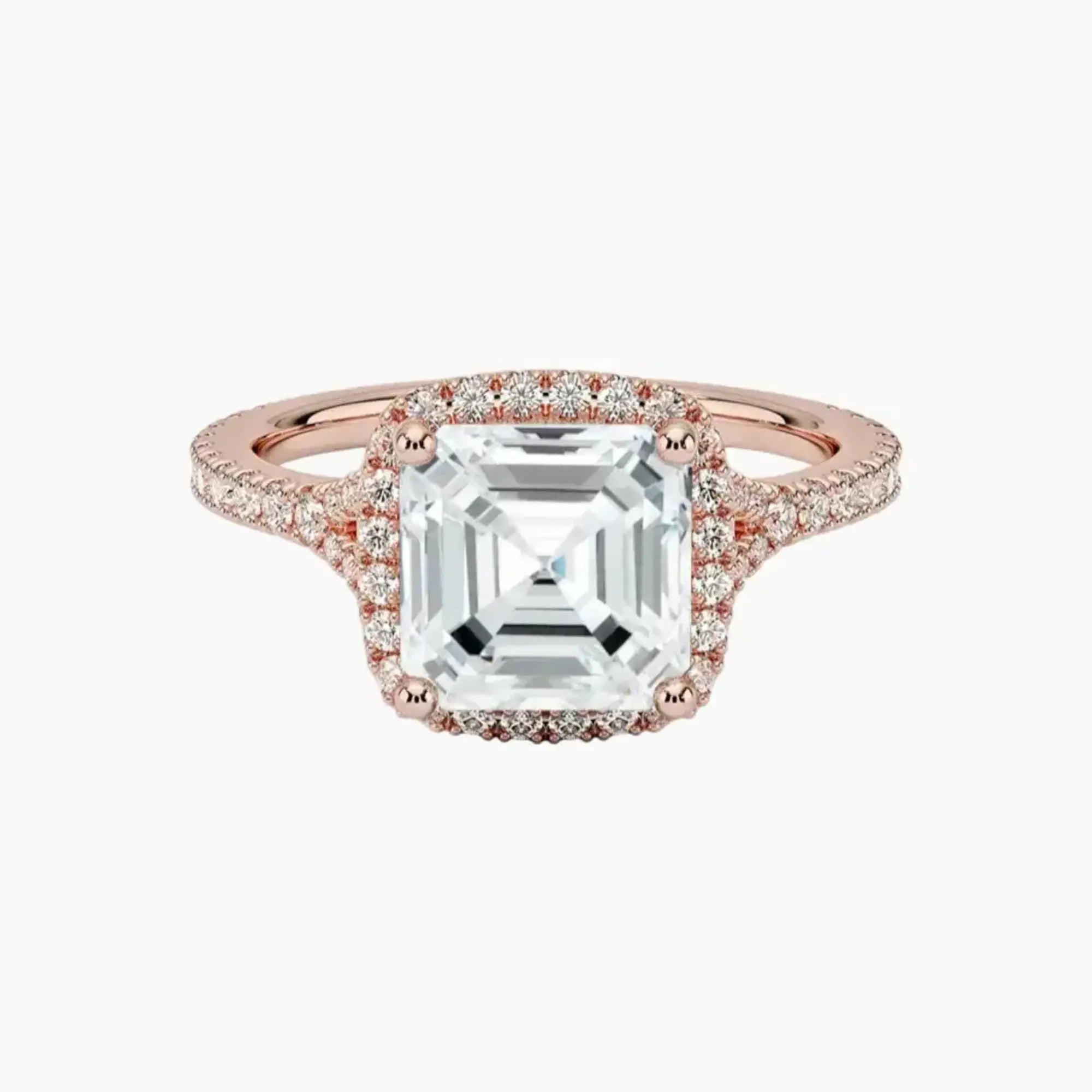 OBSER507 - Lysandra Halo Asscher engagement ring setting view 4