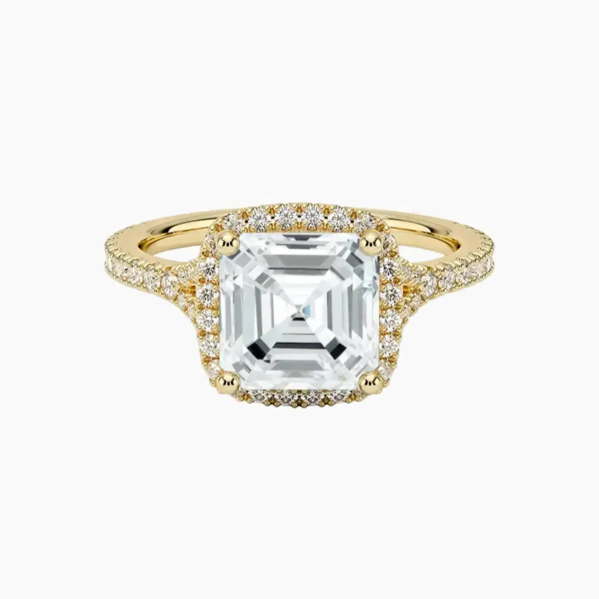 OBSER507 - Lysandra Halo Asscher engagement ring setting view 7