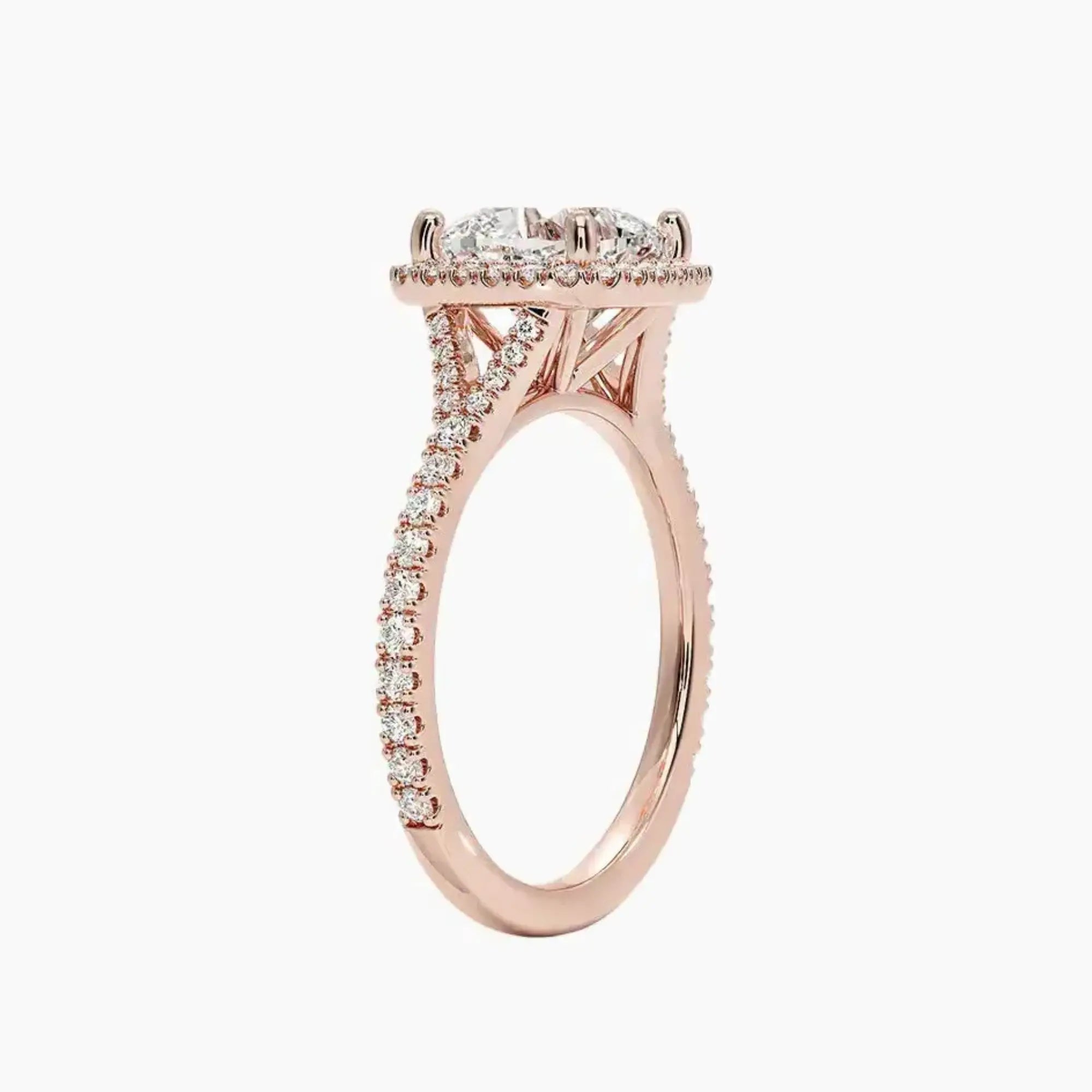 OBSER510 - Lysandra Halo Cushion engagement ring setting view 5