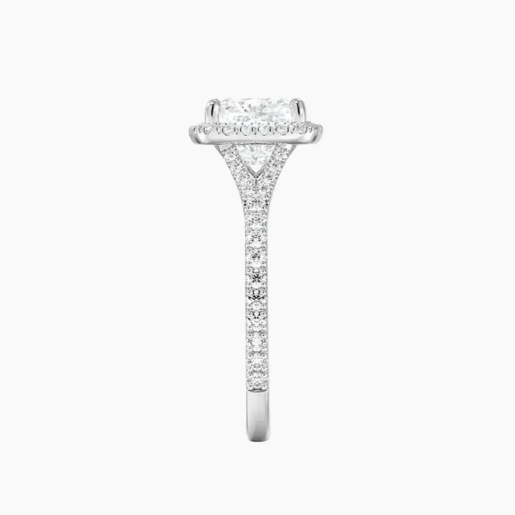 OBSER510 - Lysandra Halo Cushion engagement ring setting view 3