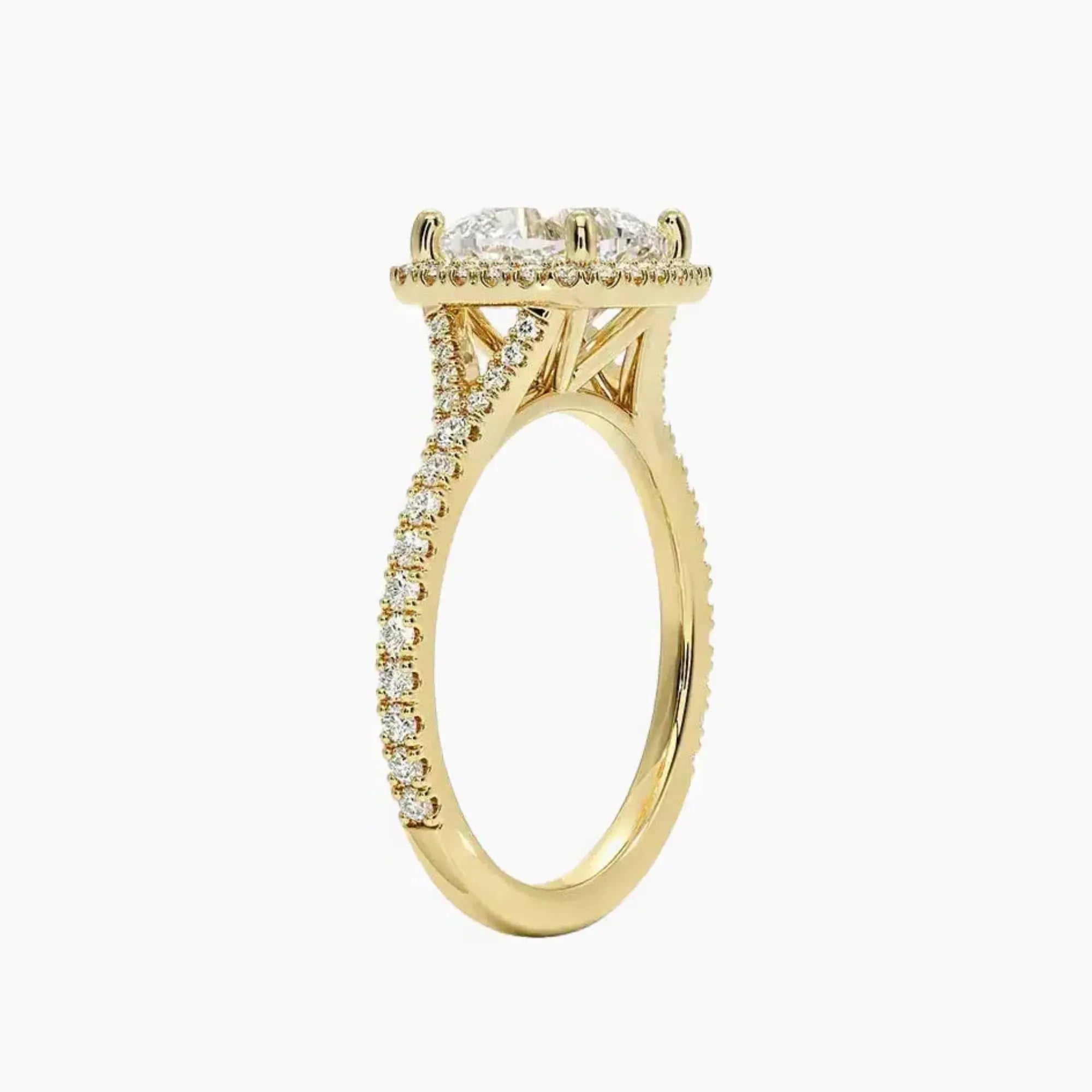 OBSER510 - Lysandra Halo Cushion engagement ring setting view 8