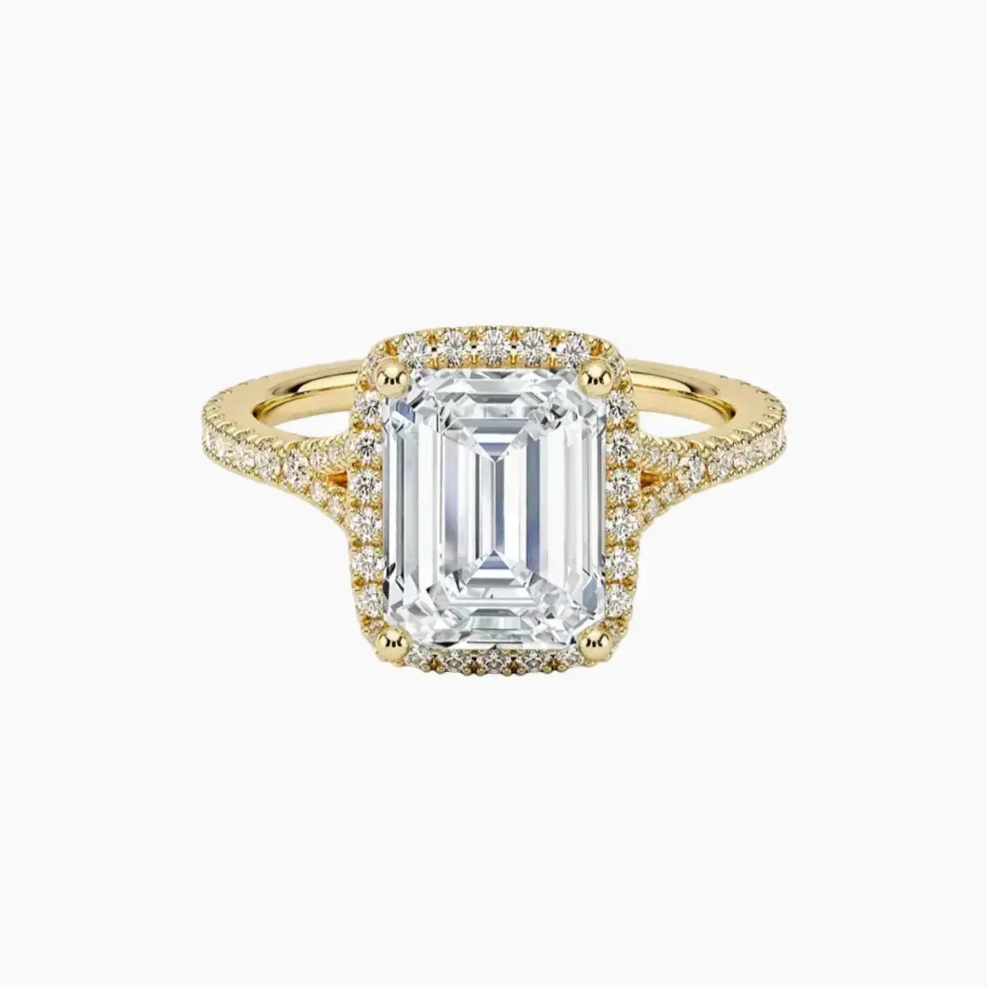 OBSER508 - Lysandra Halo Emerald engagement ring setting view 7