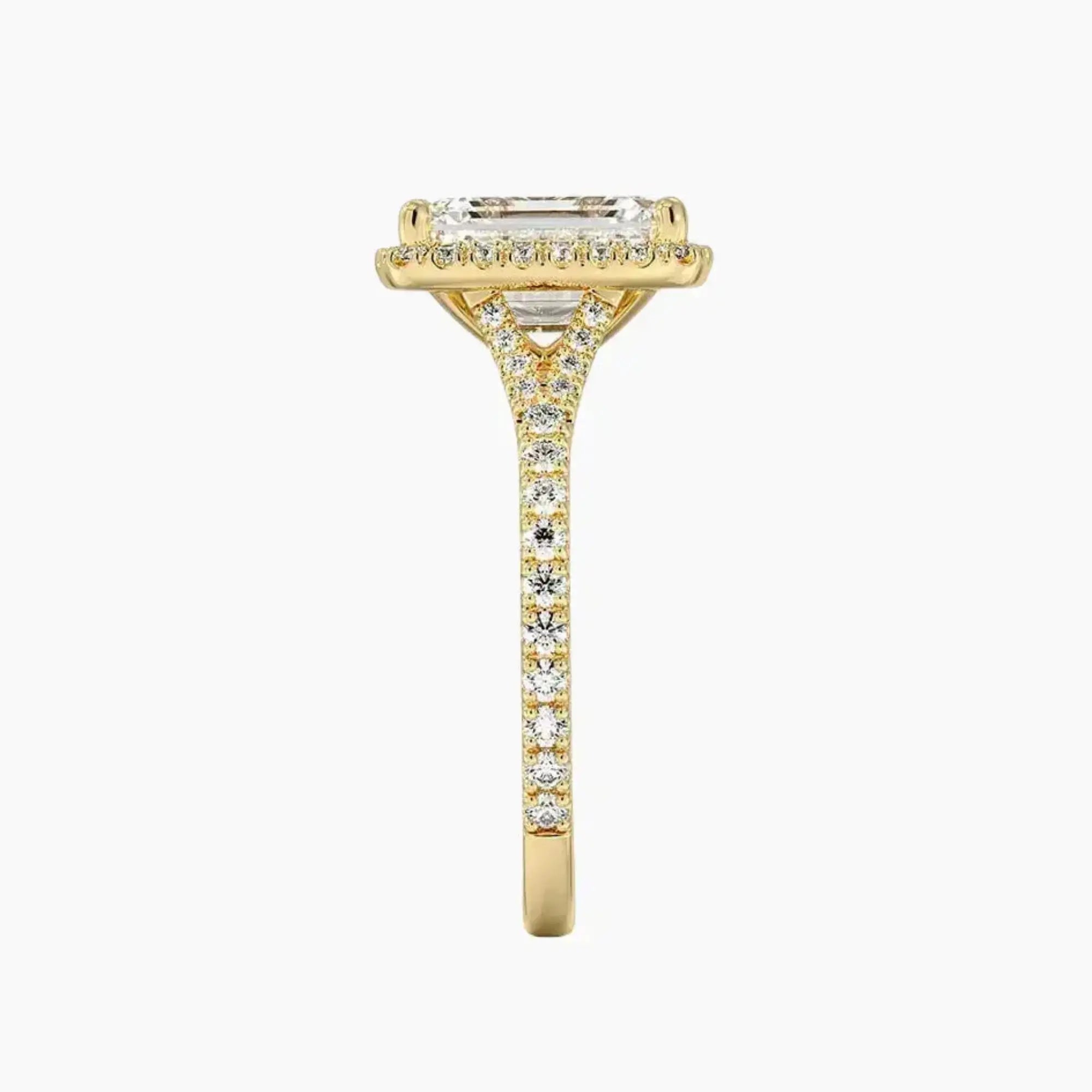 OBSER508 - Lysandra Halo Emerald engagement ring setting view 9