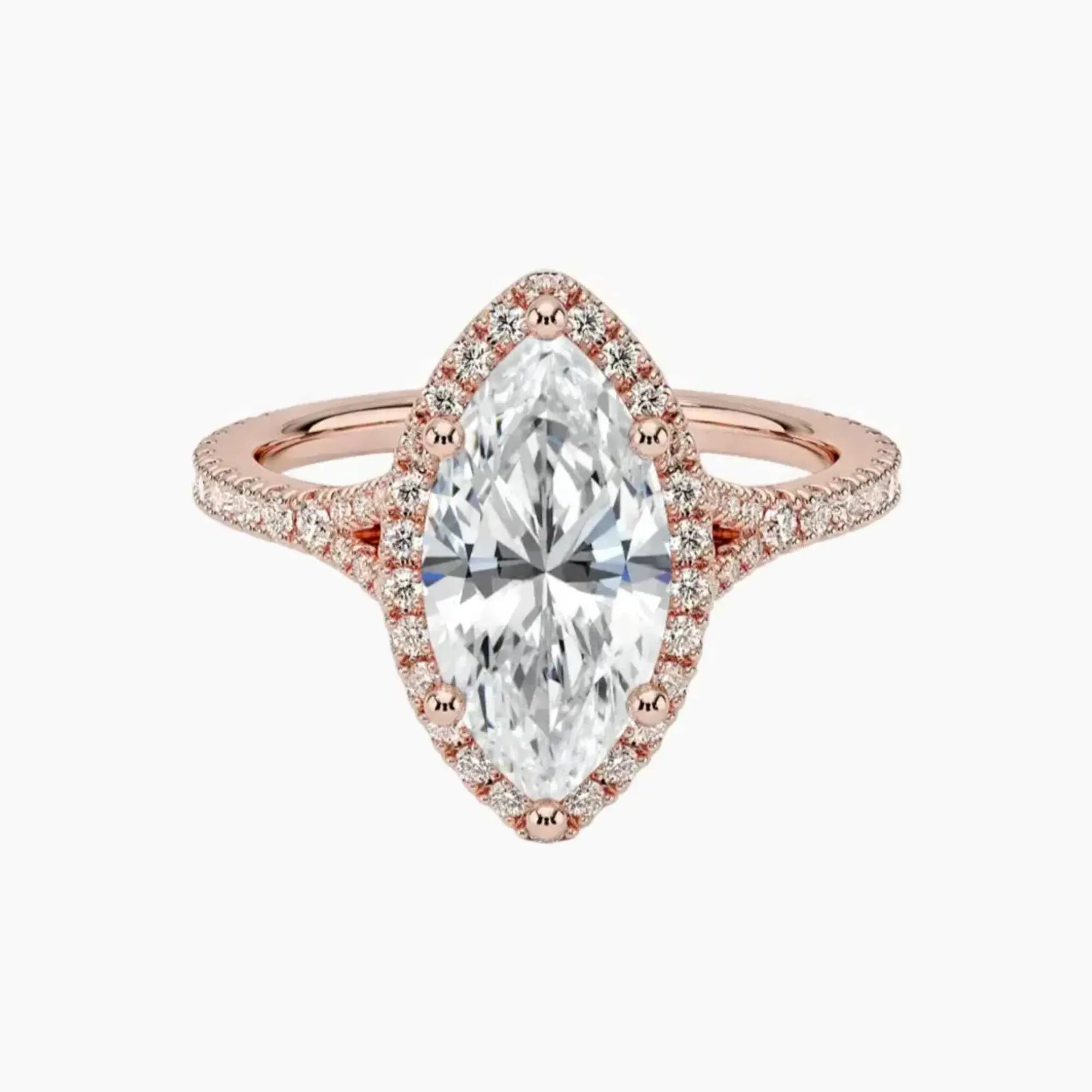 OBSER104 - Lysandra Halo Marquise engagement ring setting view 4