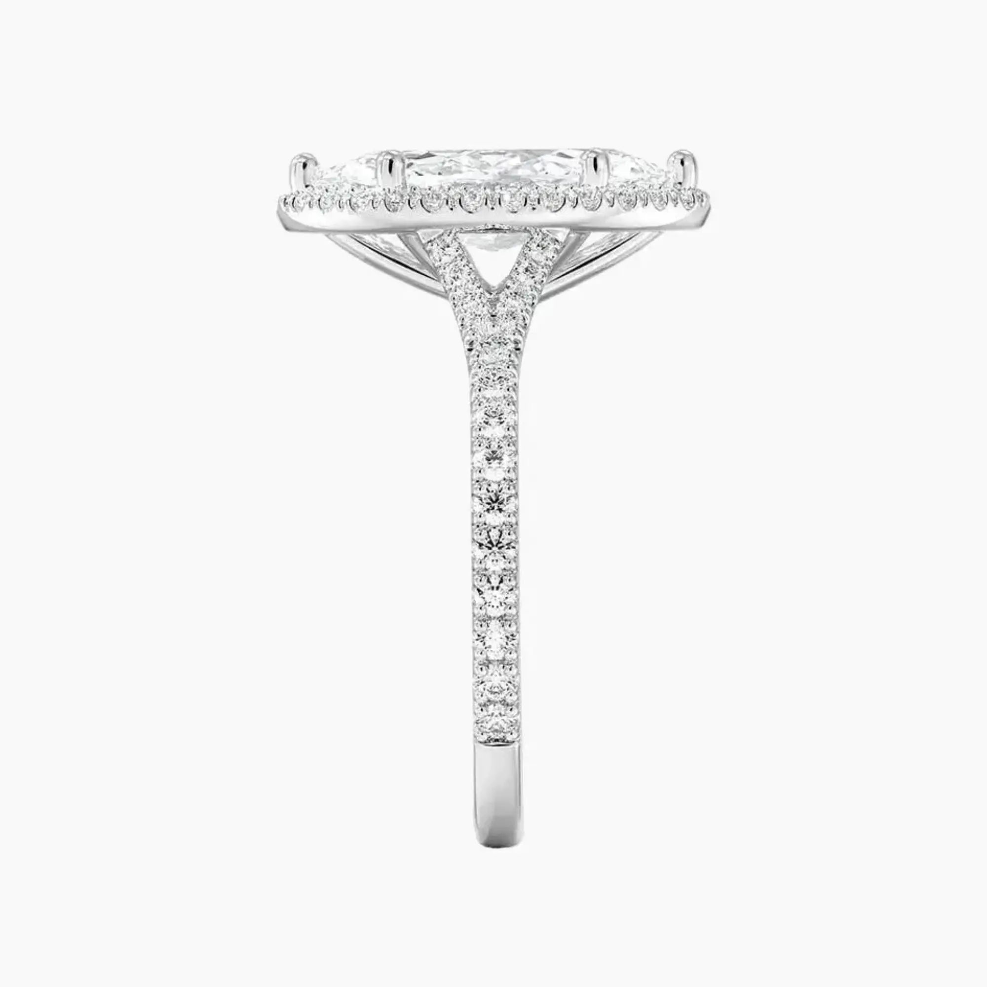 OBSER104 - Lysandra Halo Marquise engagement ring setting view 3