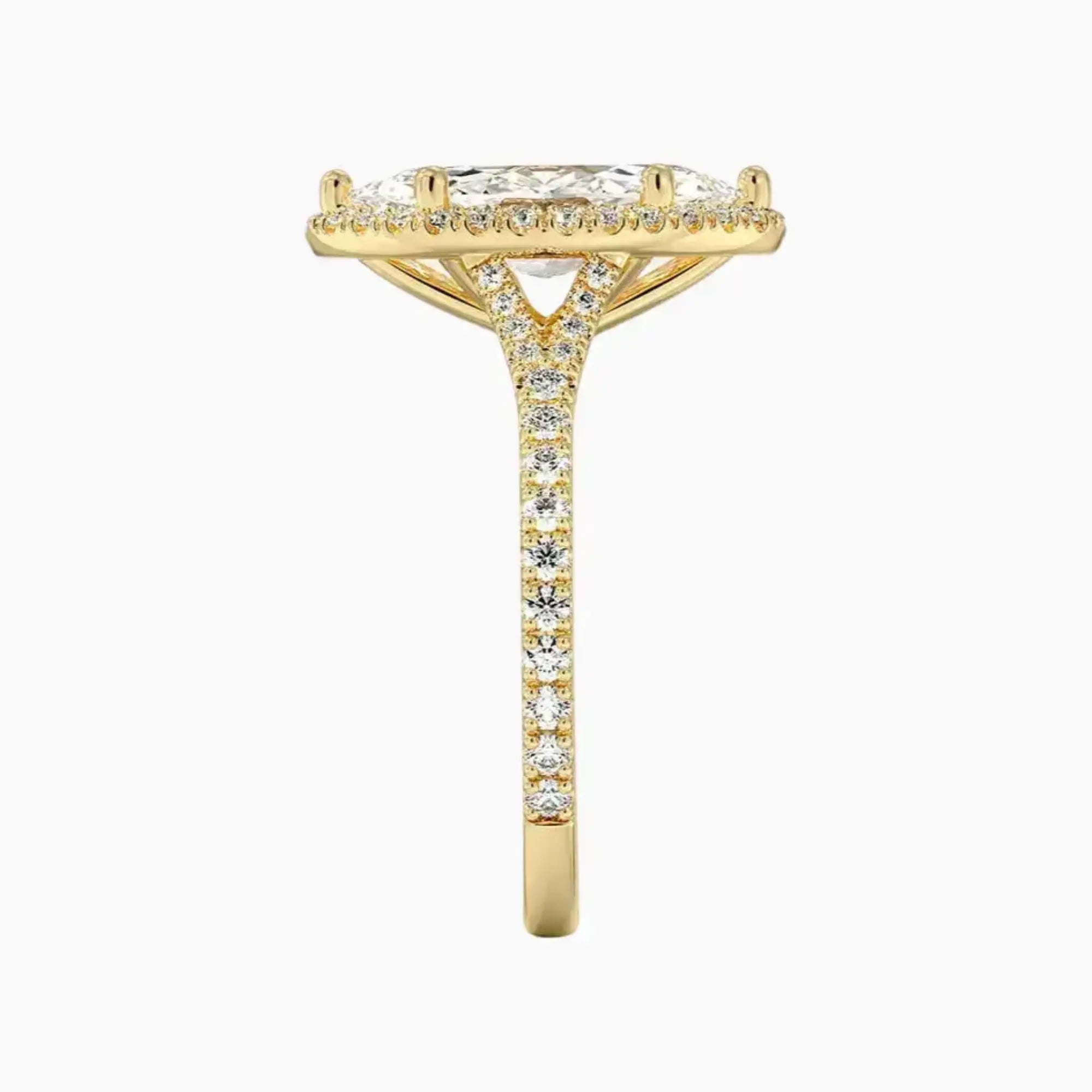 OBSER104 - Lysandra Halo Marquise engagement ring setting view 9