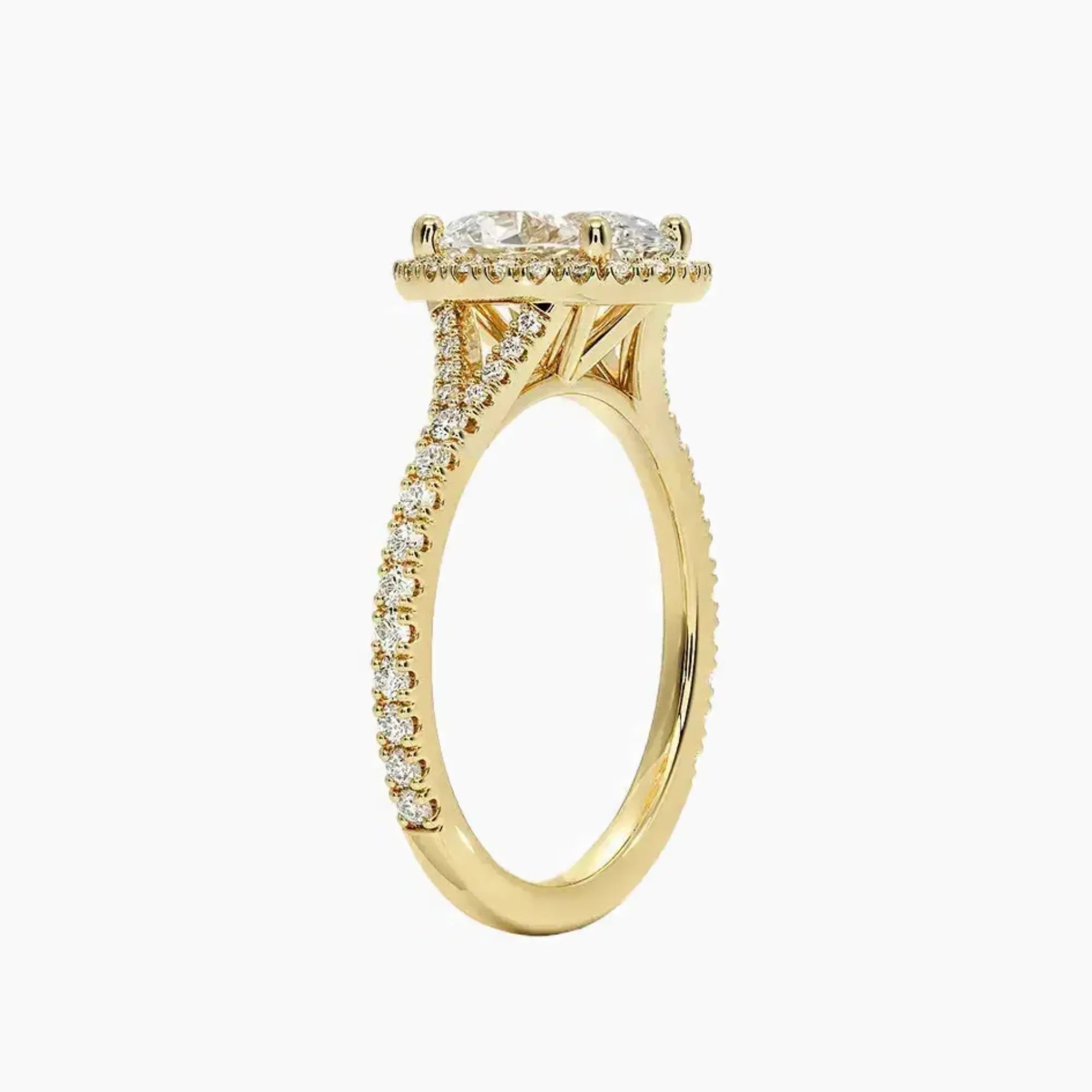 OBSER173 - Lysandra Halo Oval engagement ring setting view 8