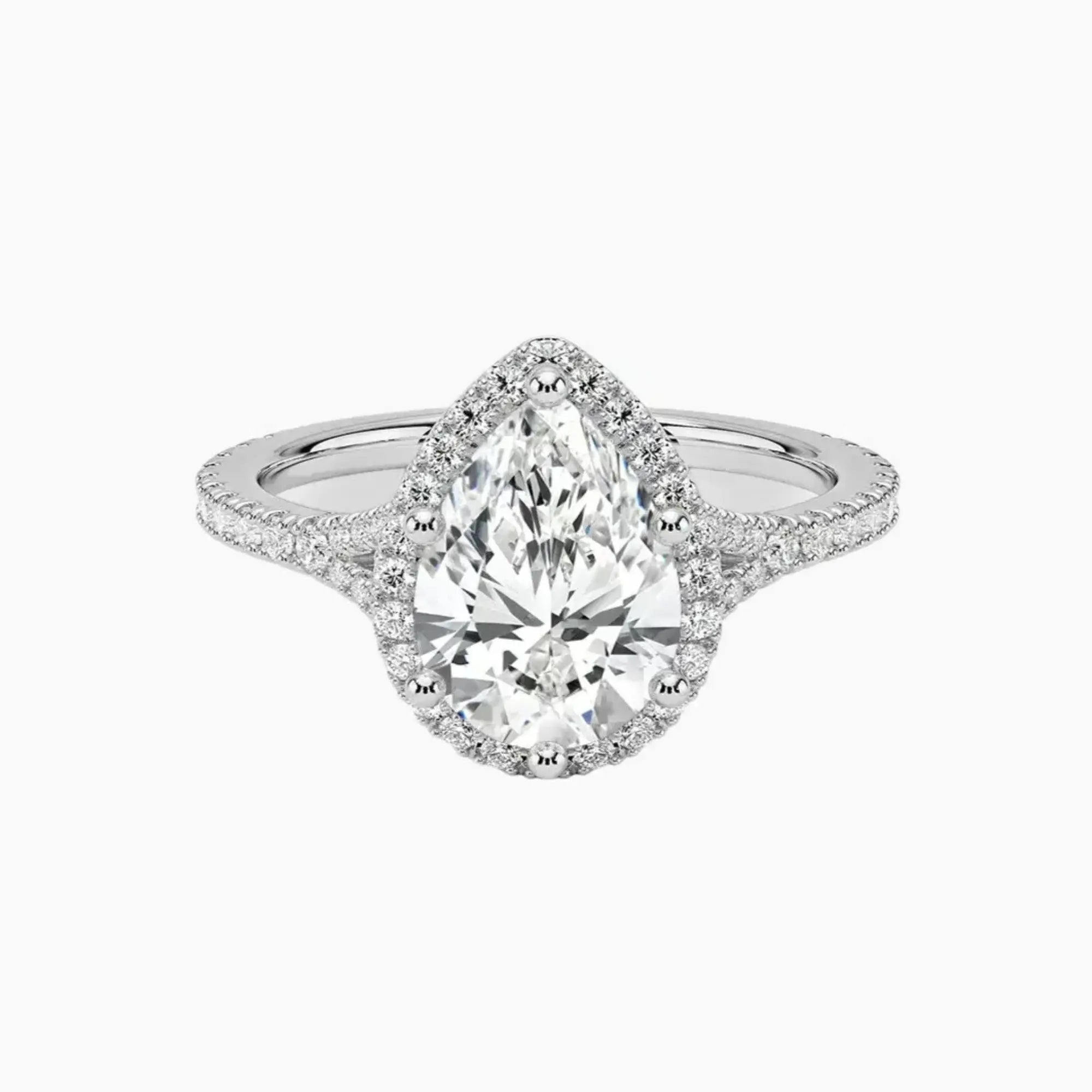 OBSER172 - Lysandra Halo Pear engagement ring setting view 1