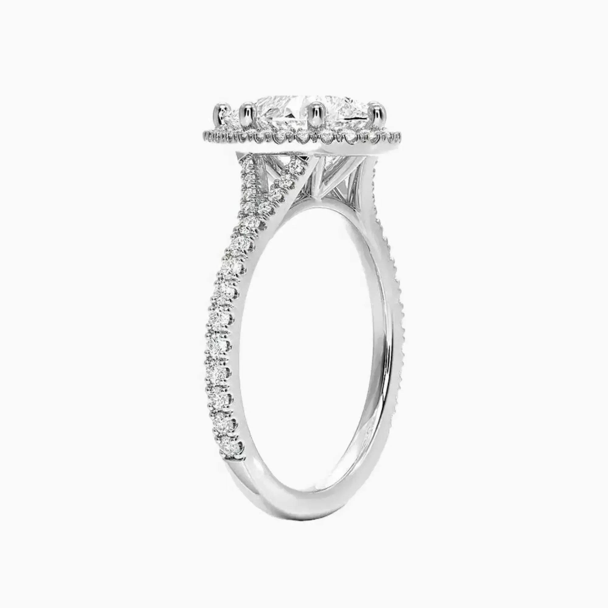 OBSER172 - Lysandra Halo Pear engagement ring setting view 2