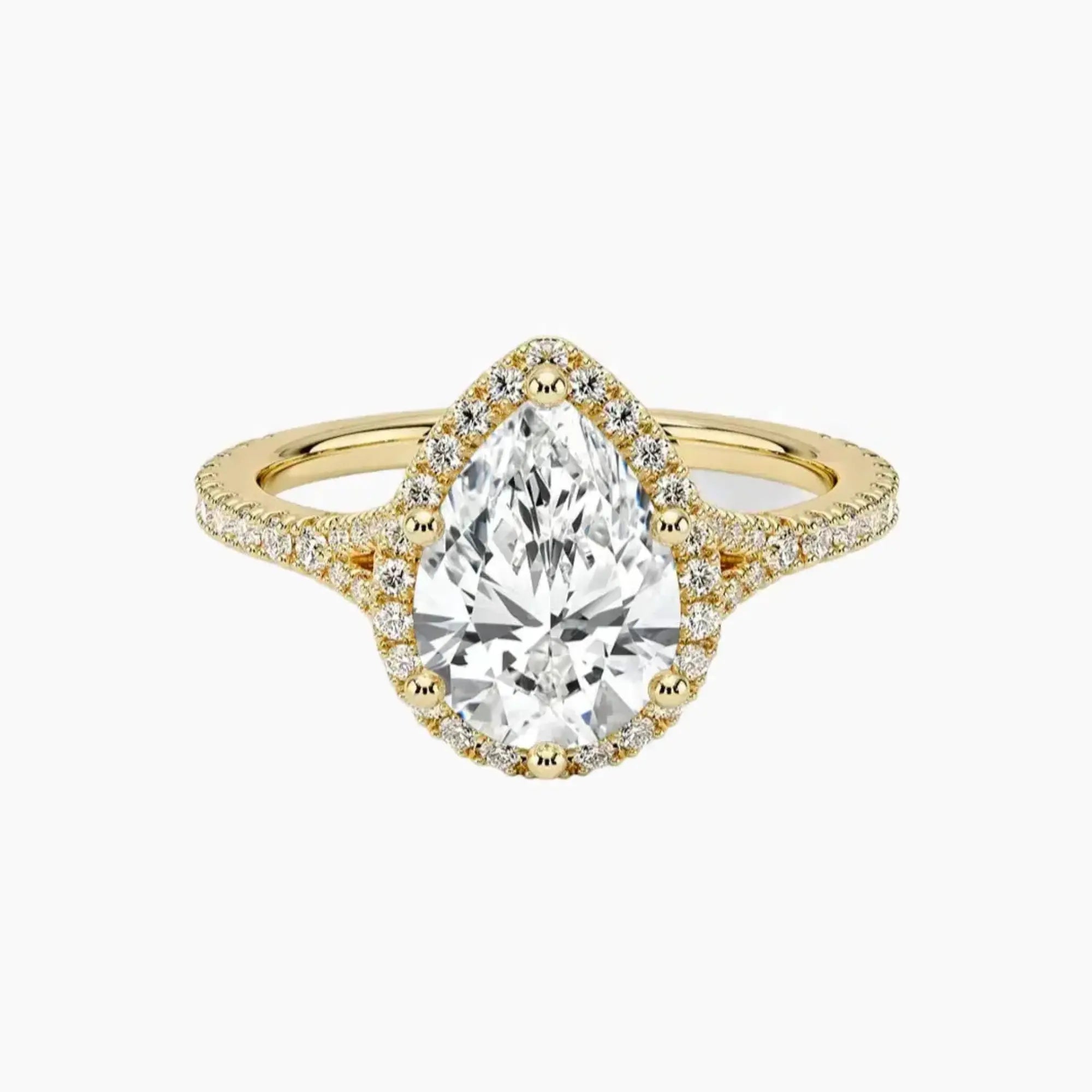 OBSER172 - Lysandra Halo Pear engagement ring setting view 7