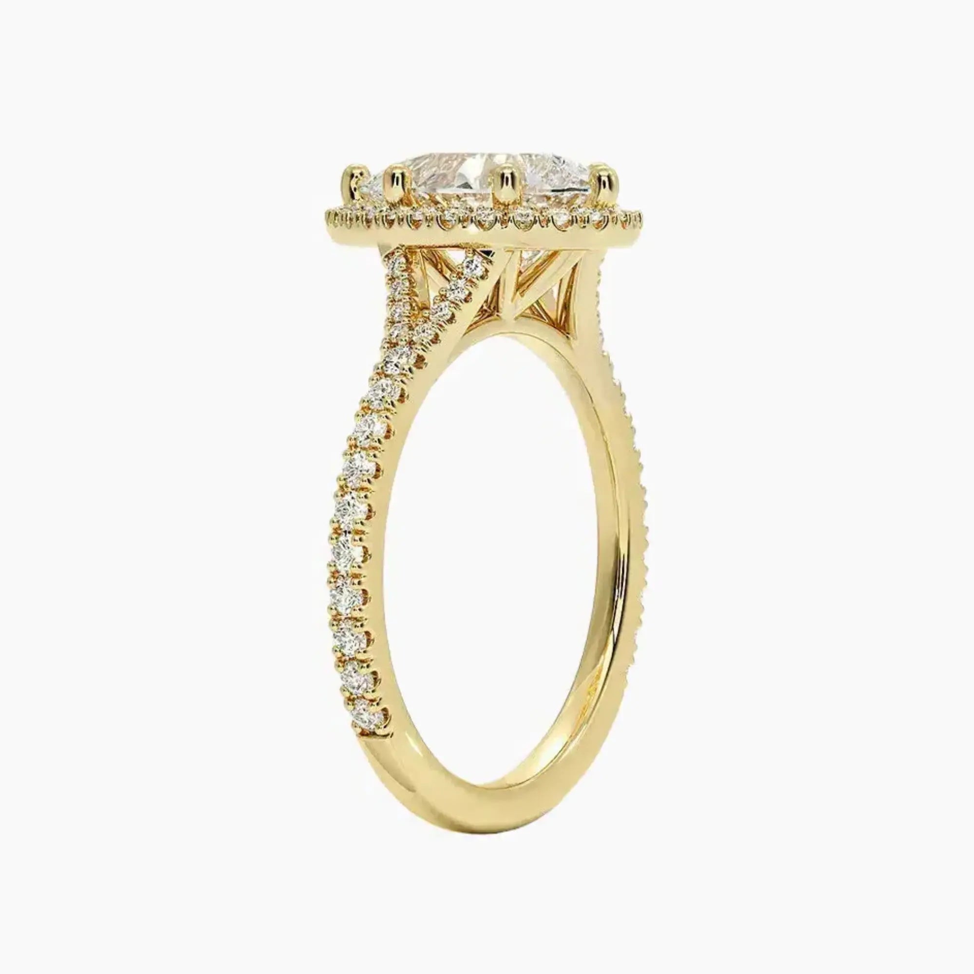 OBSER172 - Lysandra Halo Pear engagement ring setting view 8