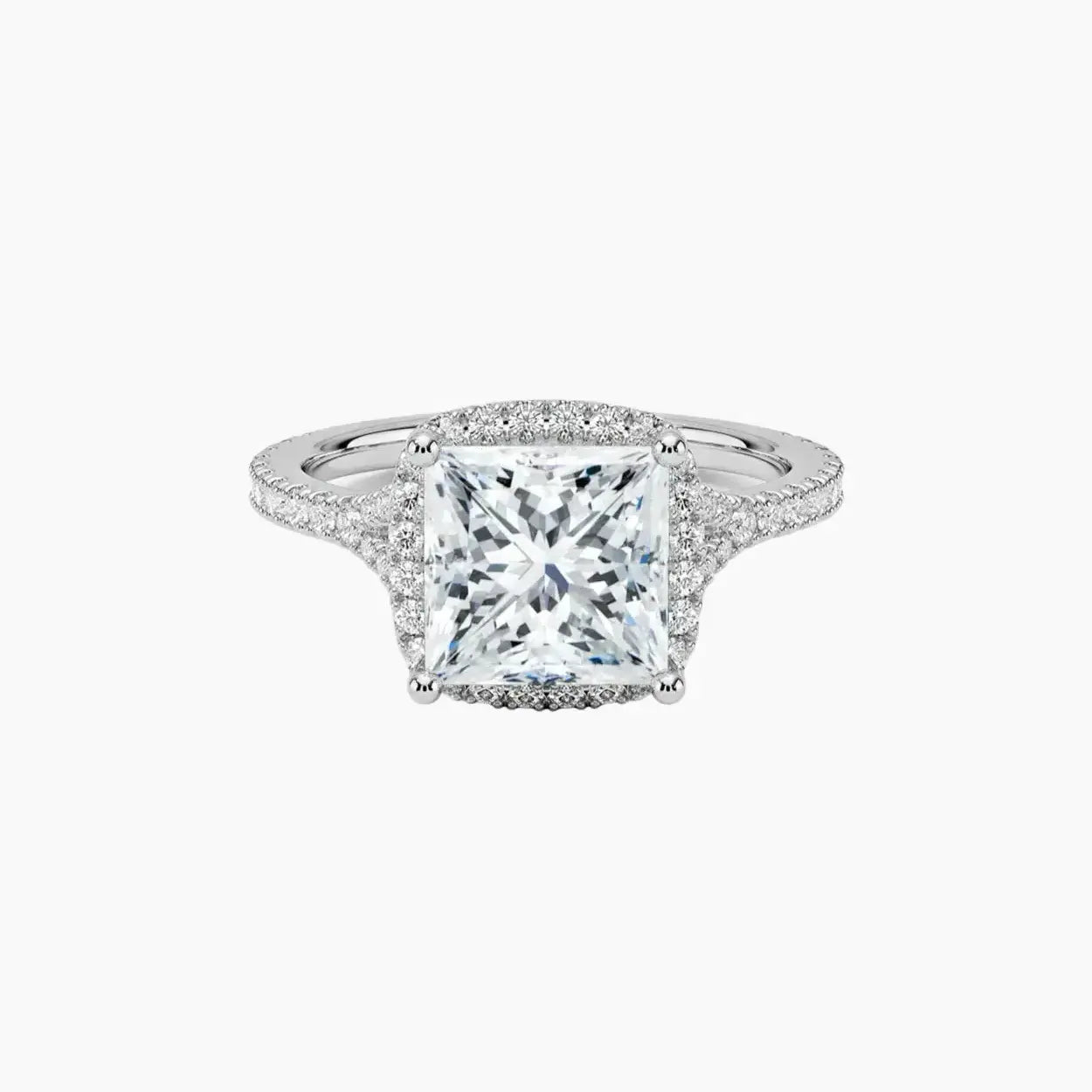 OBSER509 - Lysandra Halo Princess engagement ring setting view 1