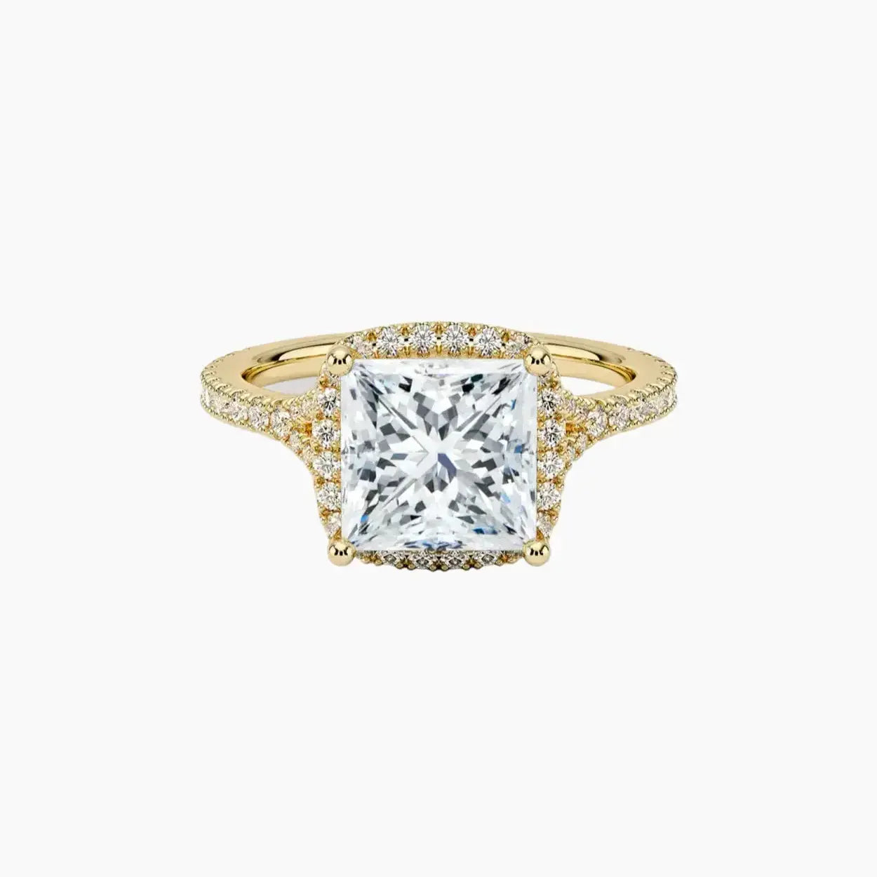 OBSER509 - Lysandra Halo Princess engagement ring setting view 7