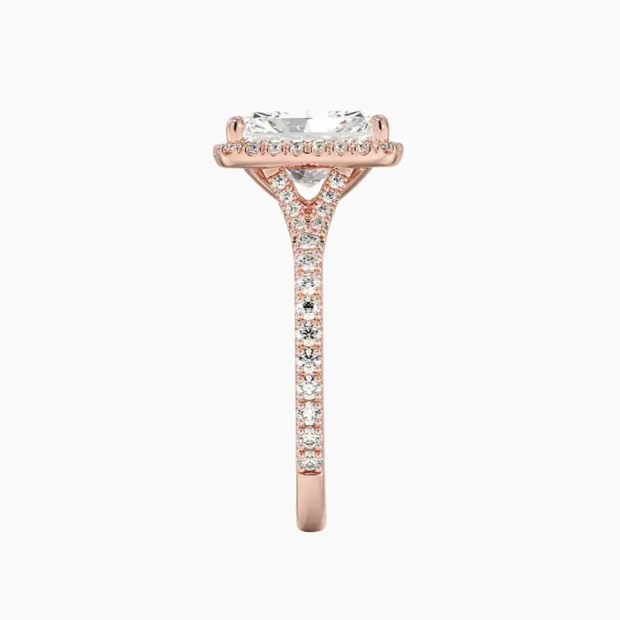 OBSER171 - Lysandra Halo Radiant engagement ring setting view 6