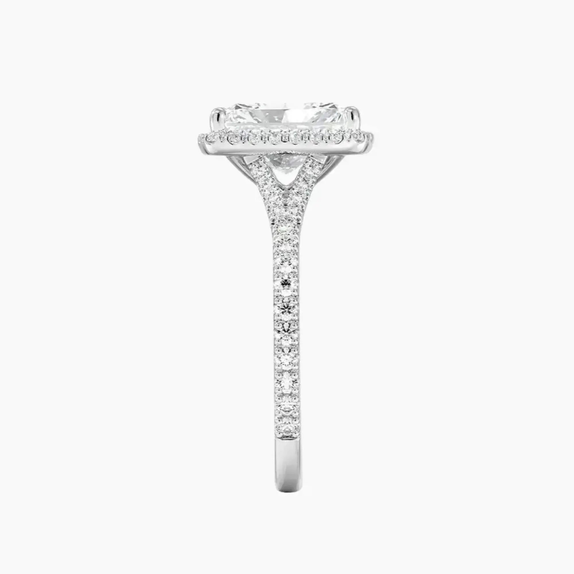 OBSER171 - Lysandra Halo Radiant engagement ring setting view 3