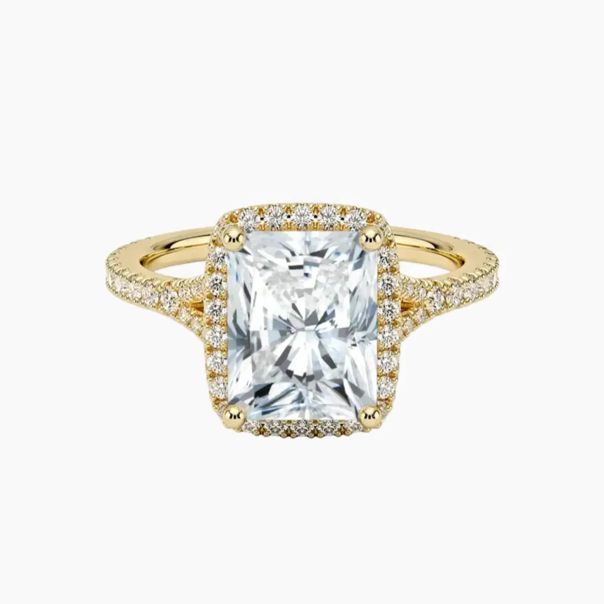 OBSER171 - Lysandra Halo Radiant engagement ring setting view 7