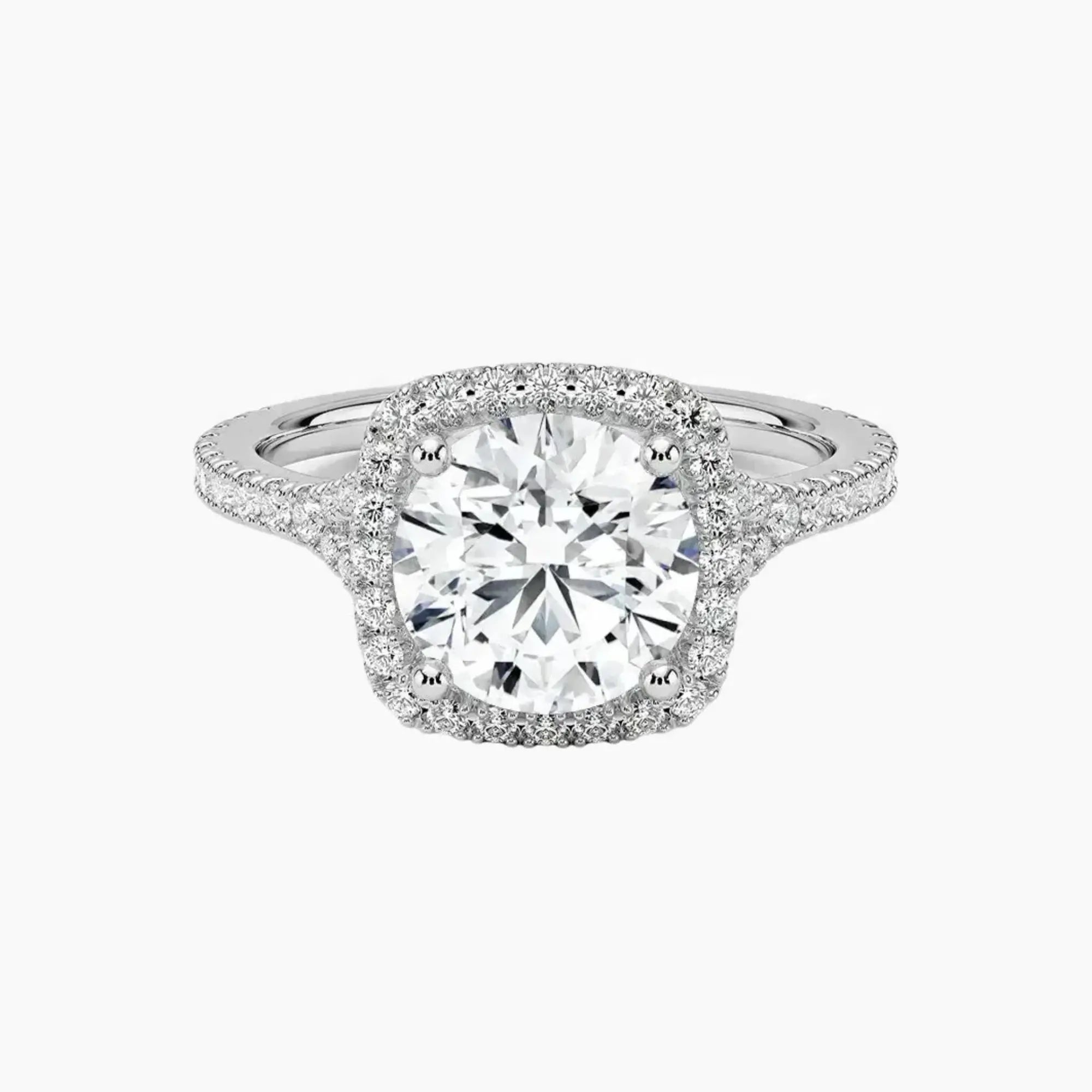OBSER511 - Lysandra Halo Round engagement ring setting view 1