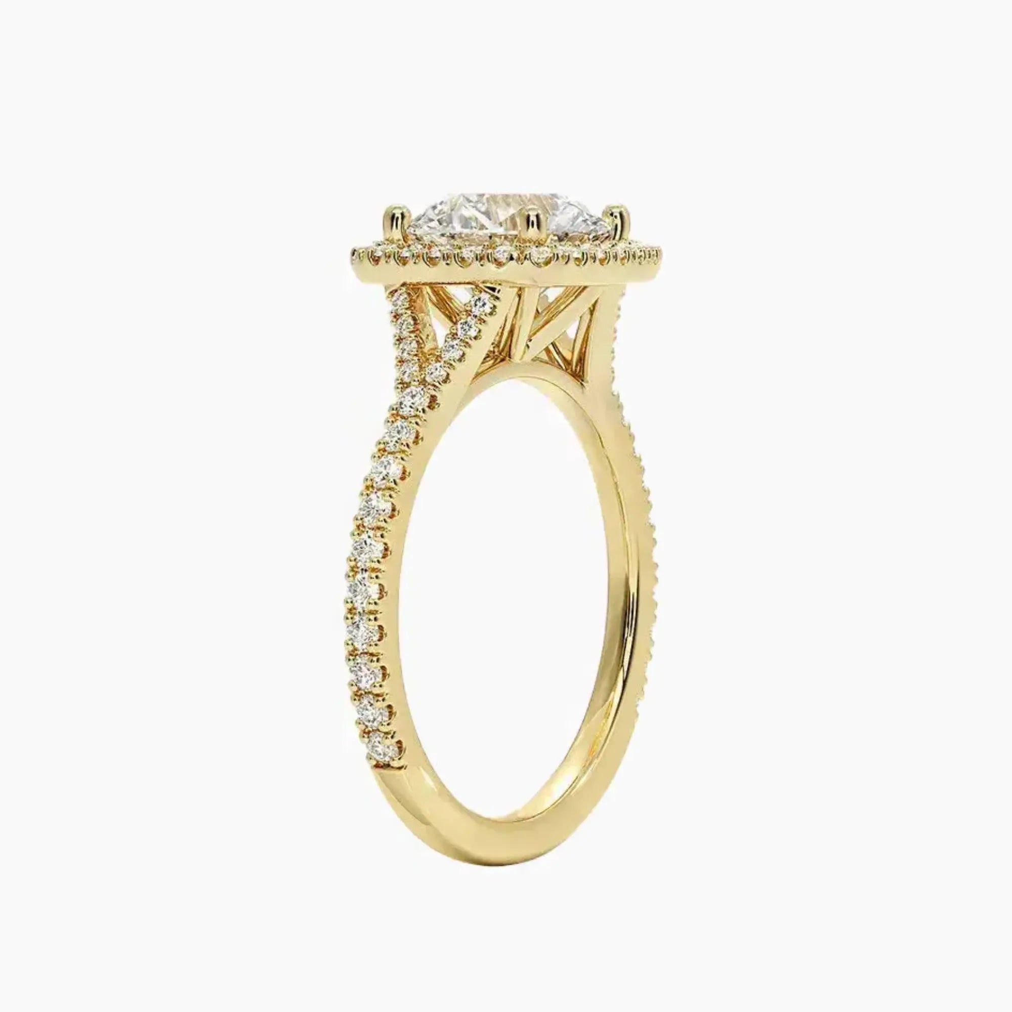 OBSER511 - Lysandra Halo Round engagement ring setting view 8