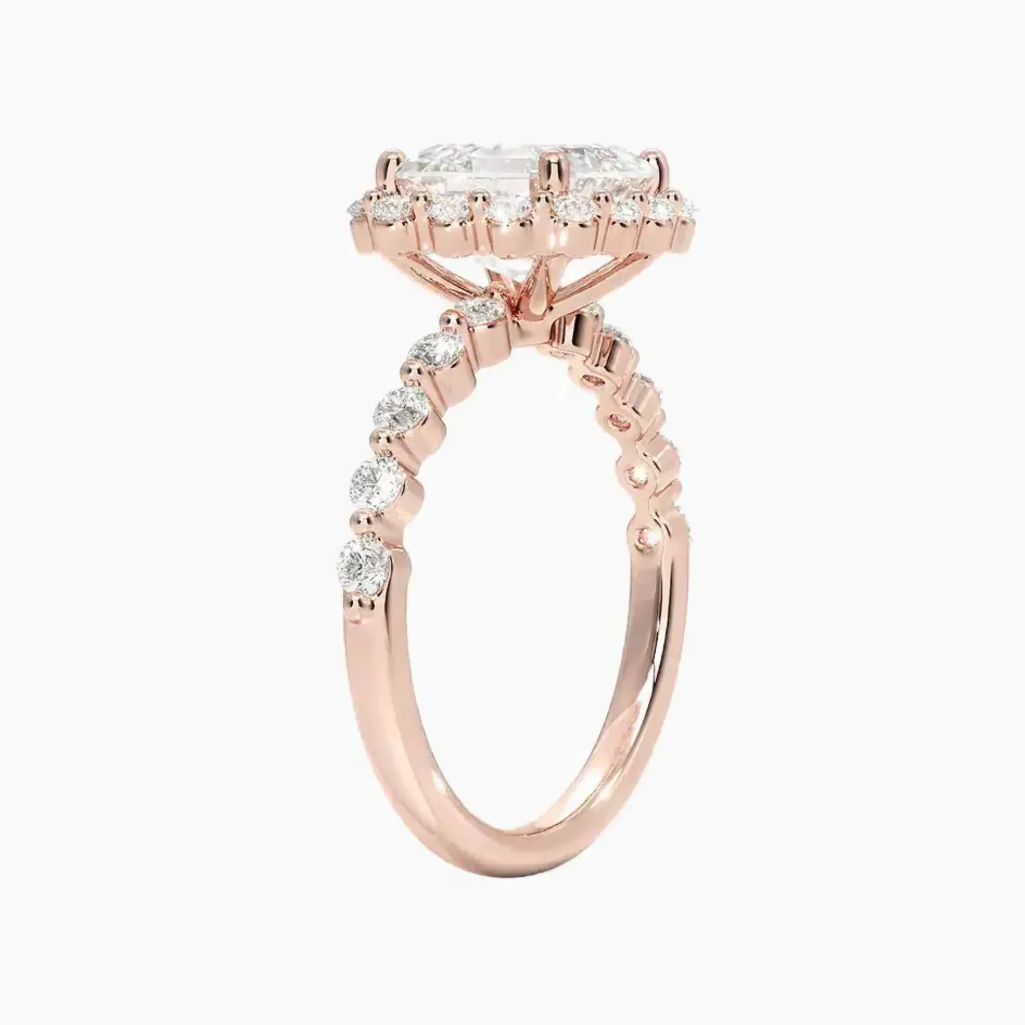 OBSER412 - Anthea Halo Asscher engagement ring setting view 5