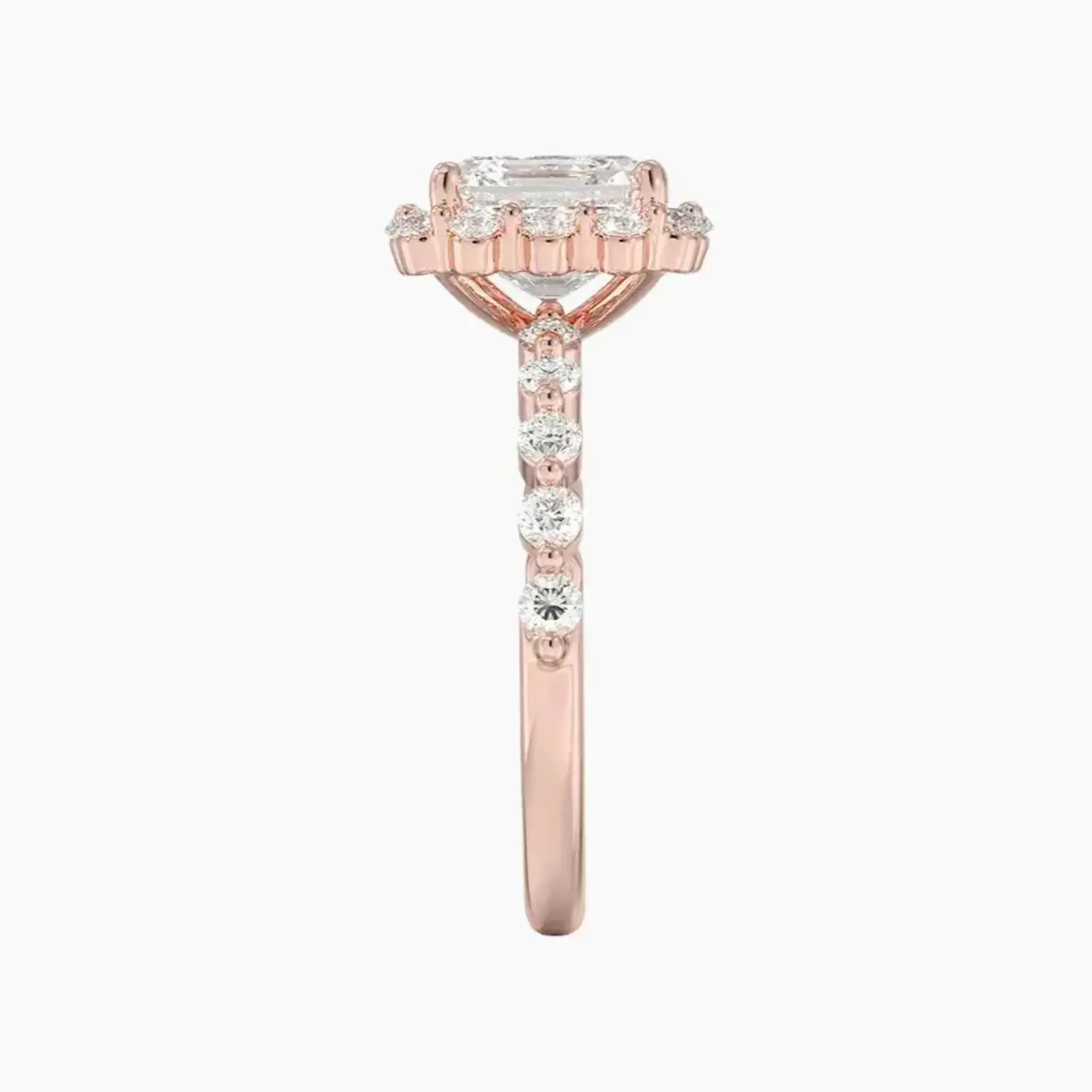 OBSER412 - Anthea Halo Asscher engagement ring setting view 6