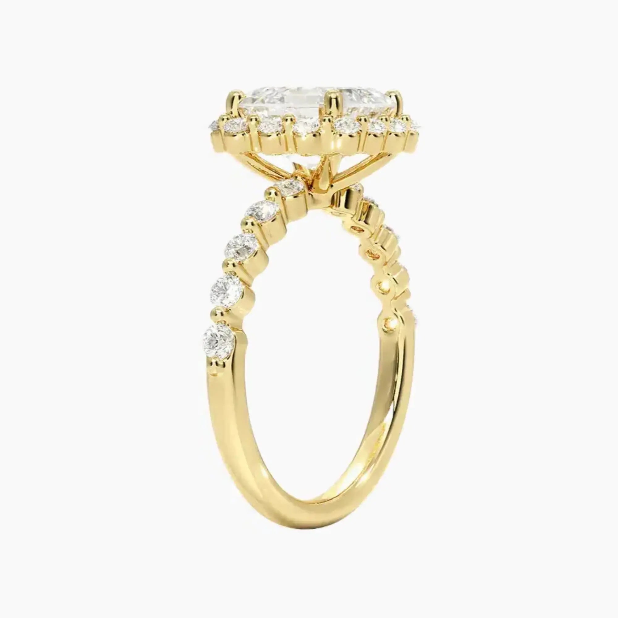 OBSER412 - Anthea Halo Asscher engagement ring setting view 8