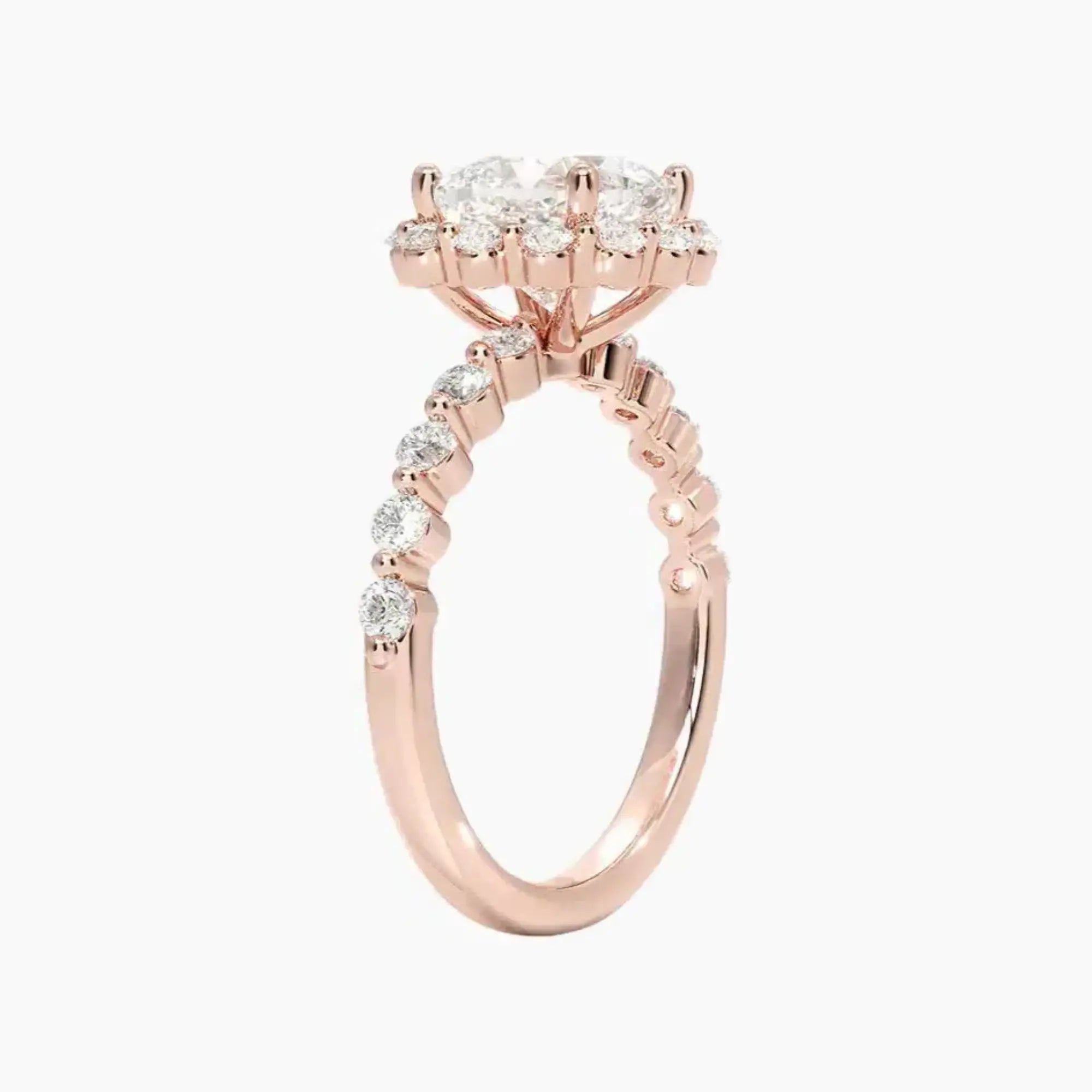 OBSER417 - Anthea Halo Cushion engagement ring setting view 5