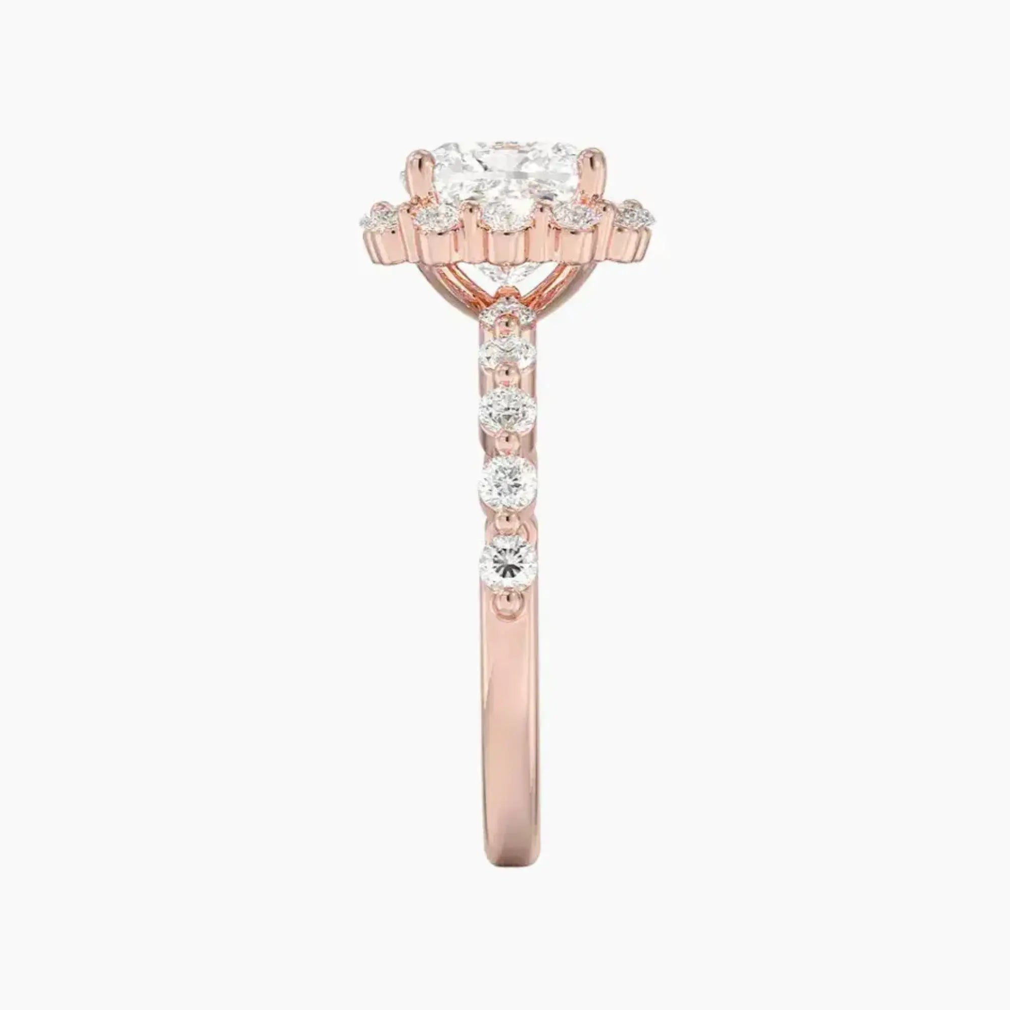 OBSER417 - Anthea Halo Cushion engagement ring setting view 6