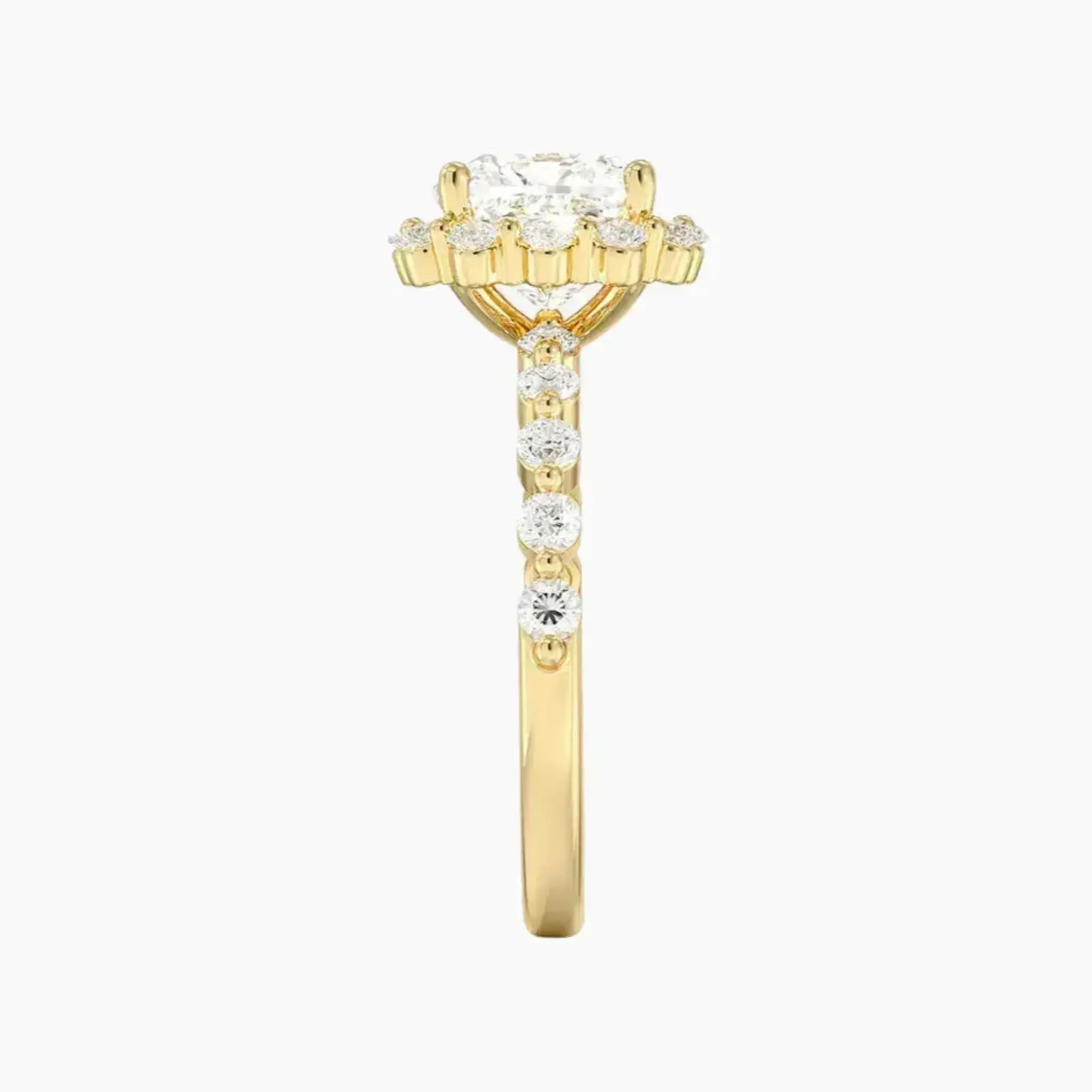 OBSER417 - Anthea Halo Cushion engagement ring setting view 9