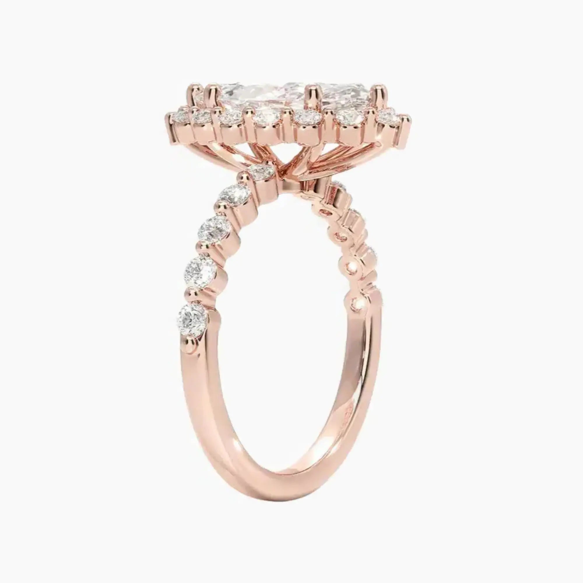 OBSER413 - Anthea Halo Marquise engagement ring setting view 5