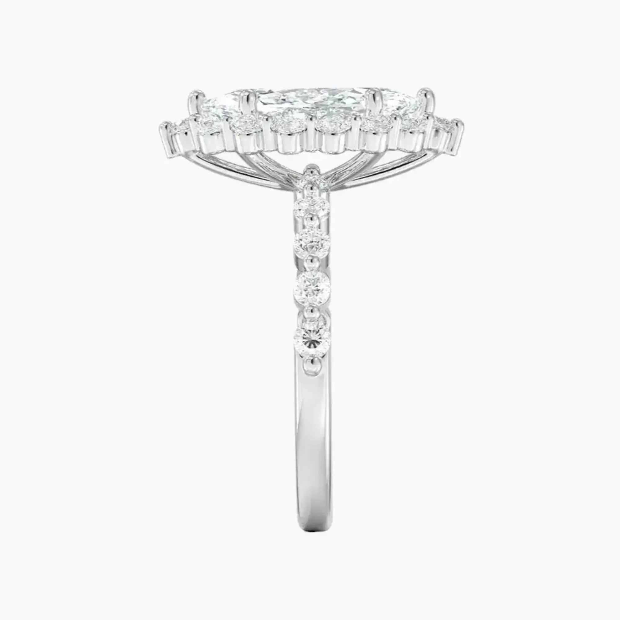 OBSER413 - Anthea Halo Marquise engagement ring setting view 3