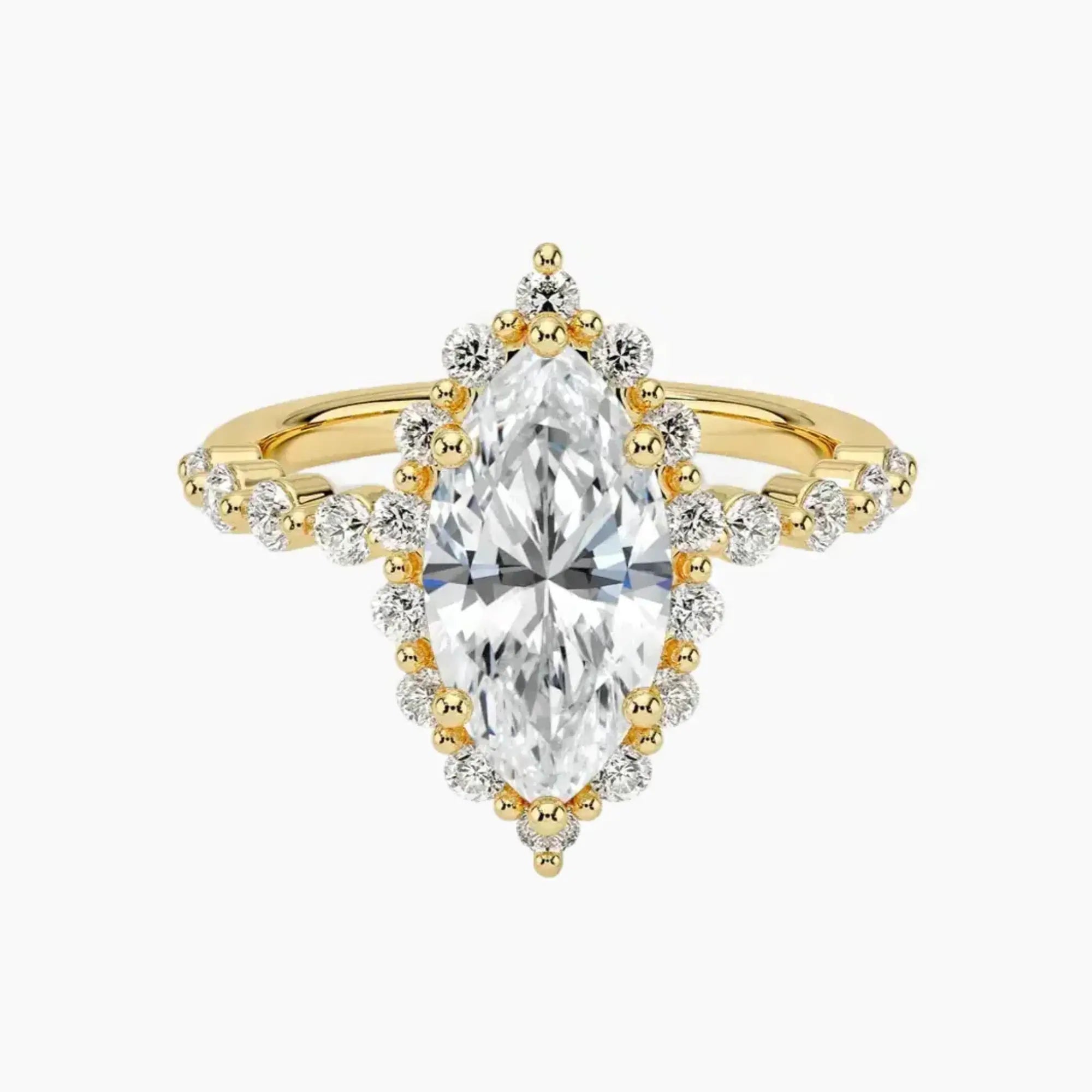 OBSER413 - Anthea Halo Marquise engagement ring setting view 7